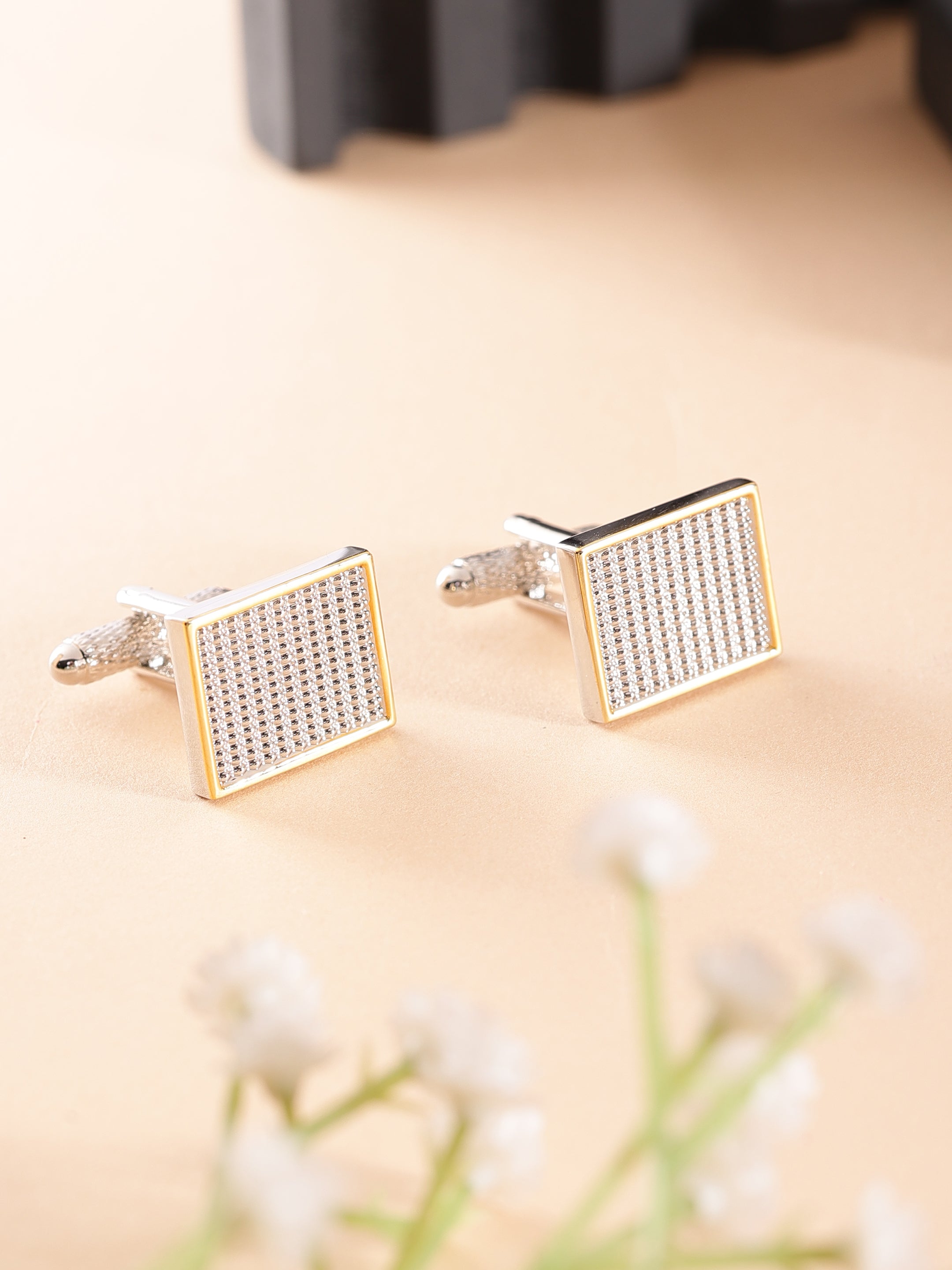 Silver & Gold Textured Cufflink