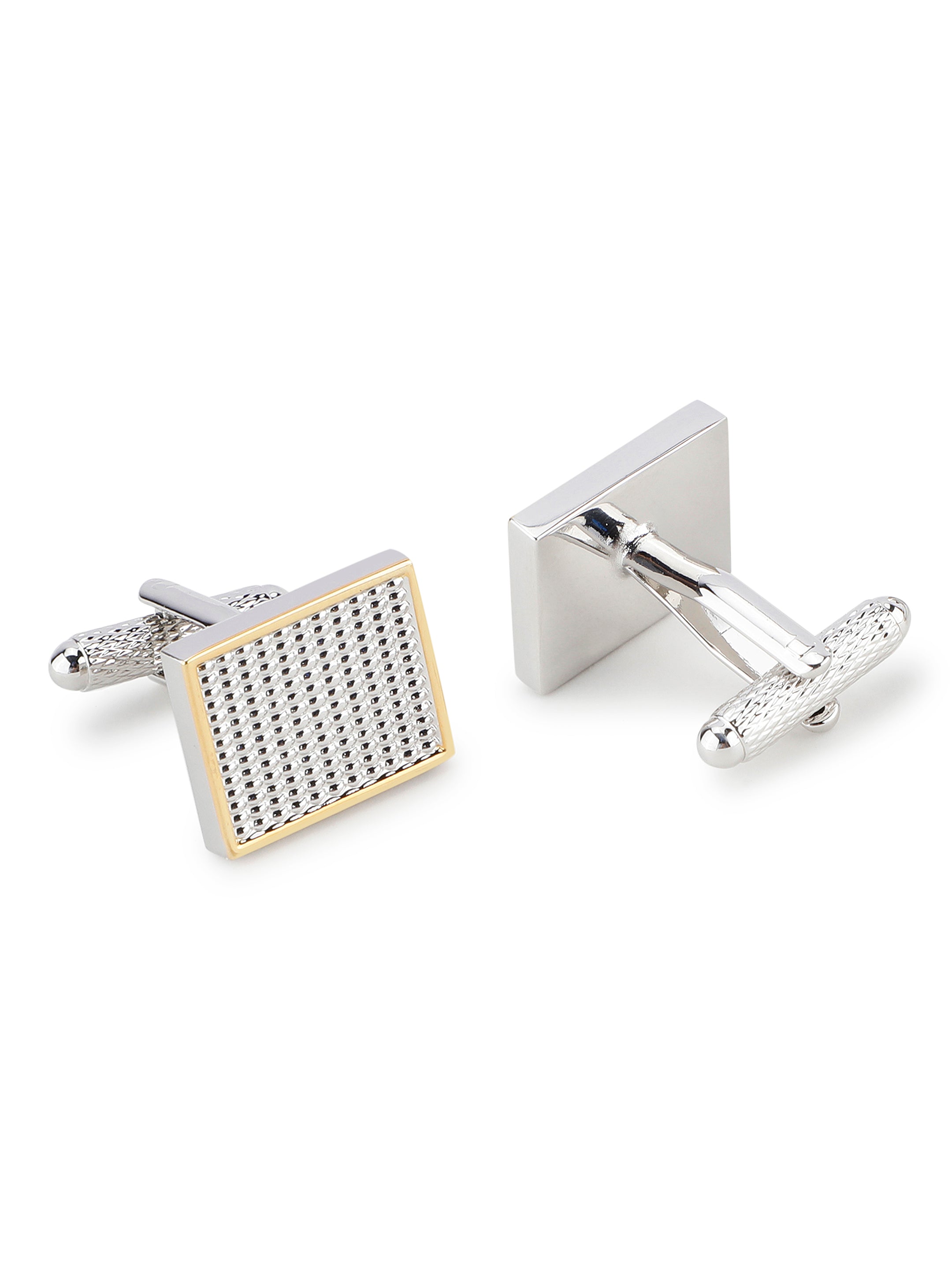 Silver & Gold Textured Cufflink