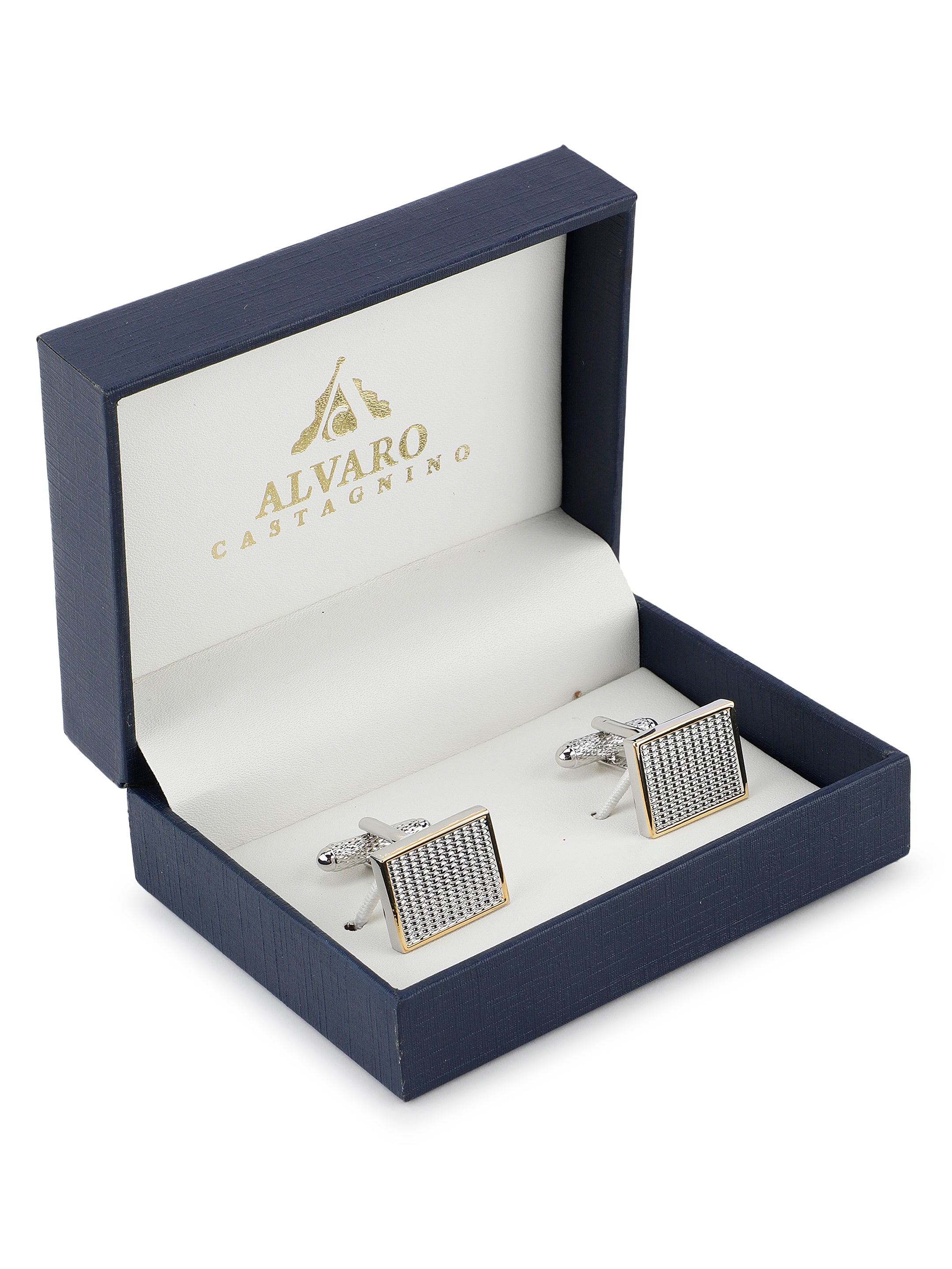 Silver & Gold Textured Cufflink