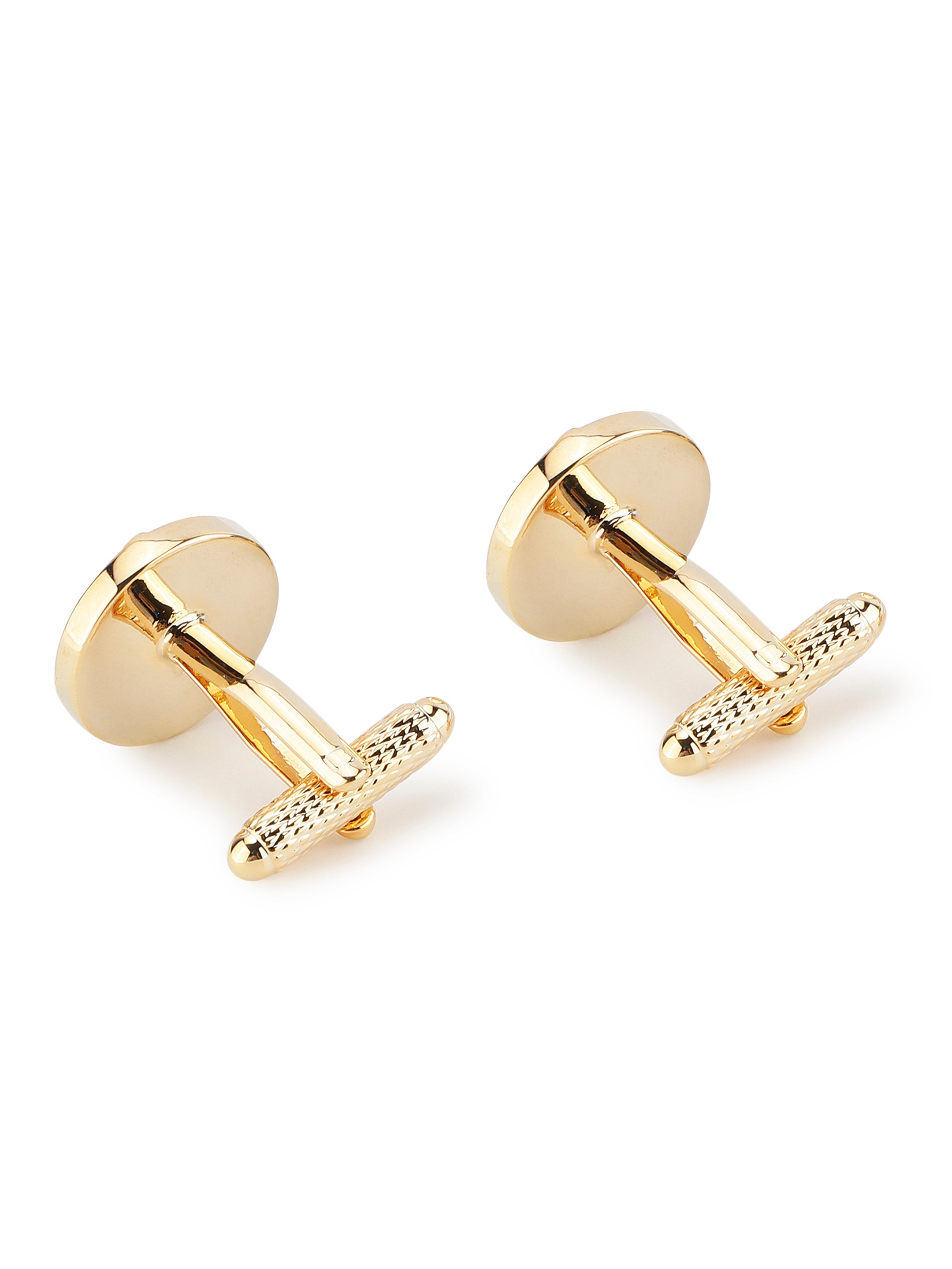 Gold Compass Wheel Cufflink