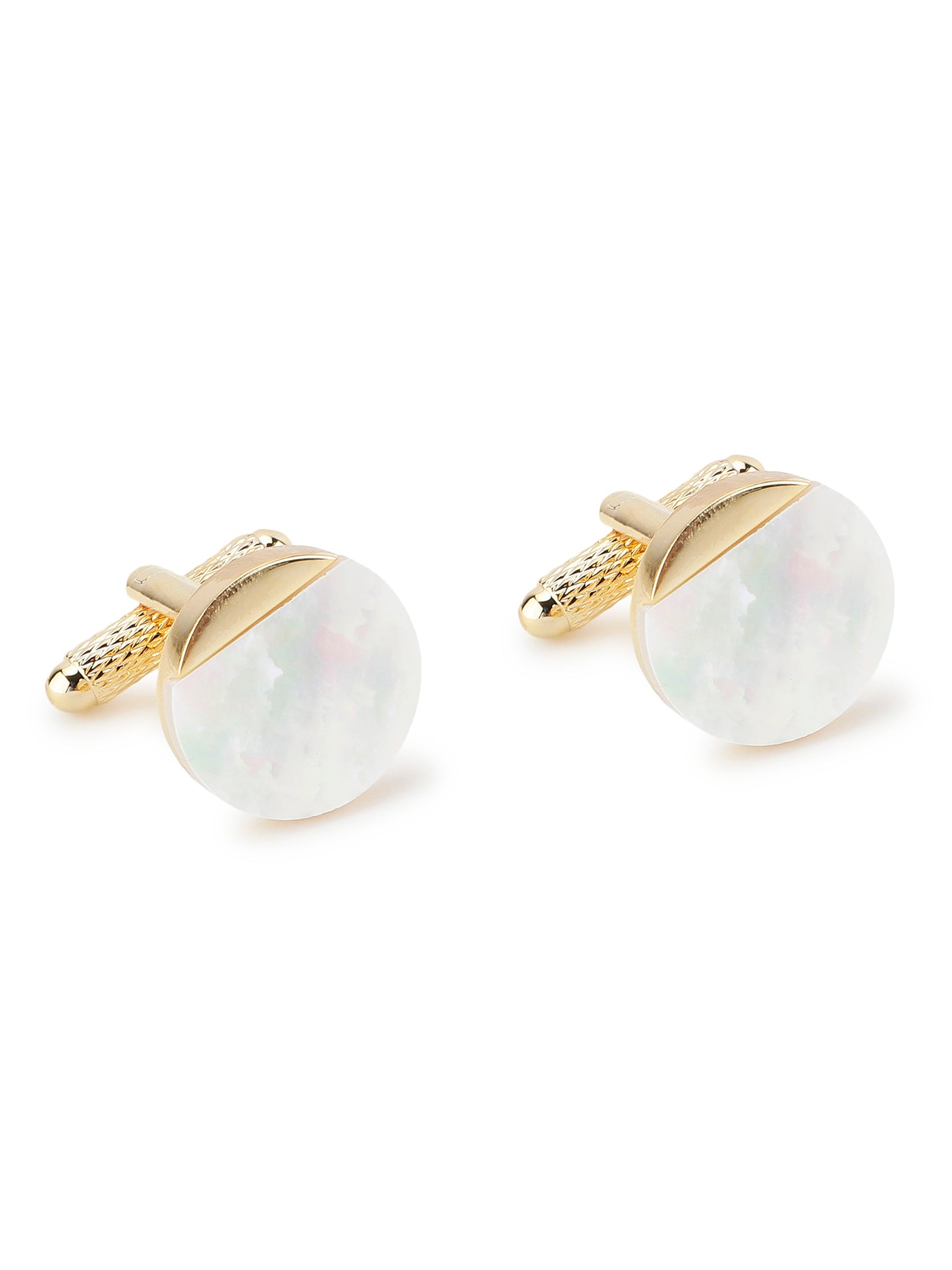 Alvaro Castagnino White & Gold Coloured Cufflink for Men