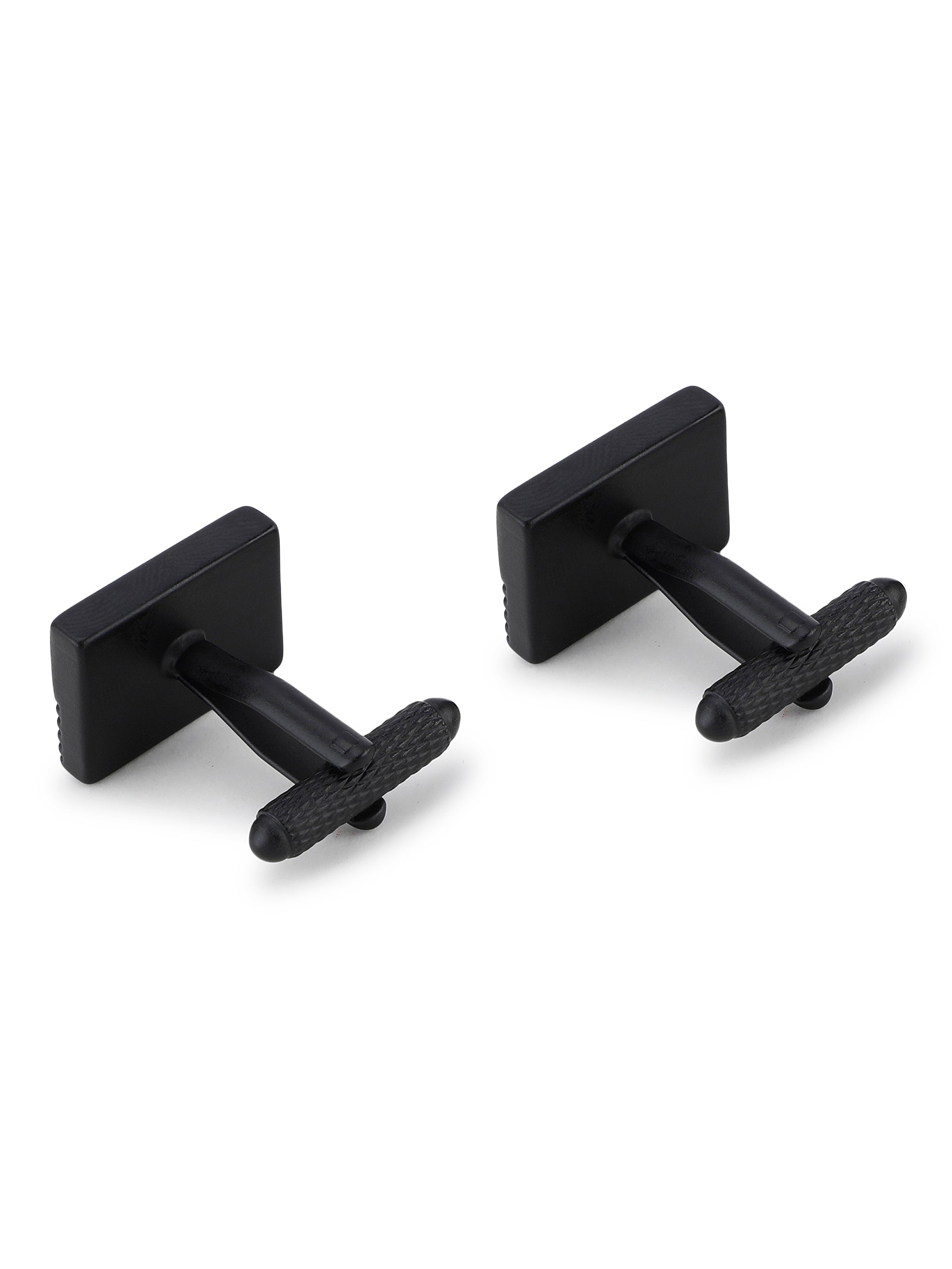 Matte Black Rectangular Cufflink