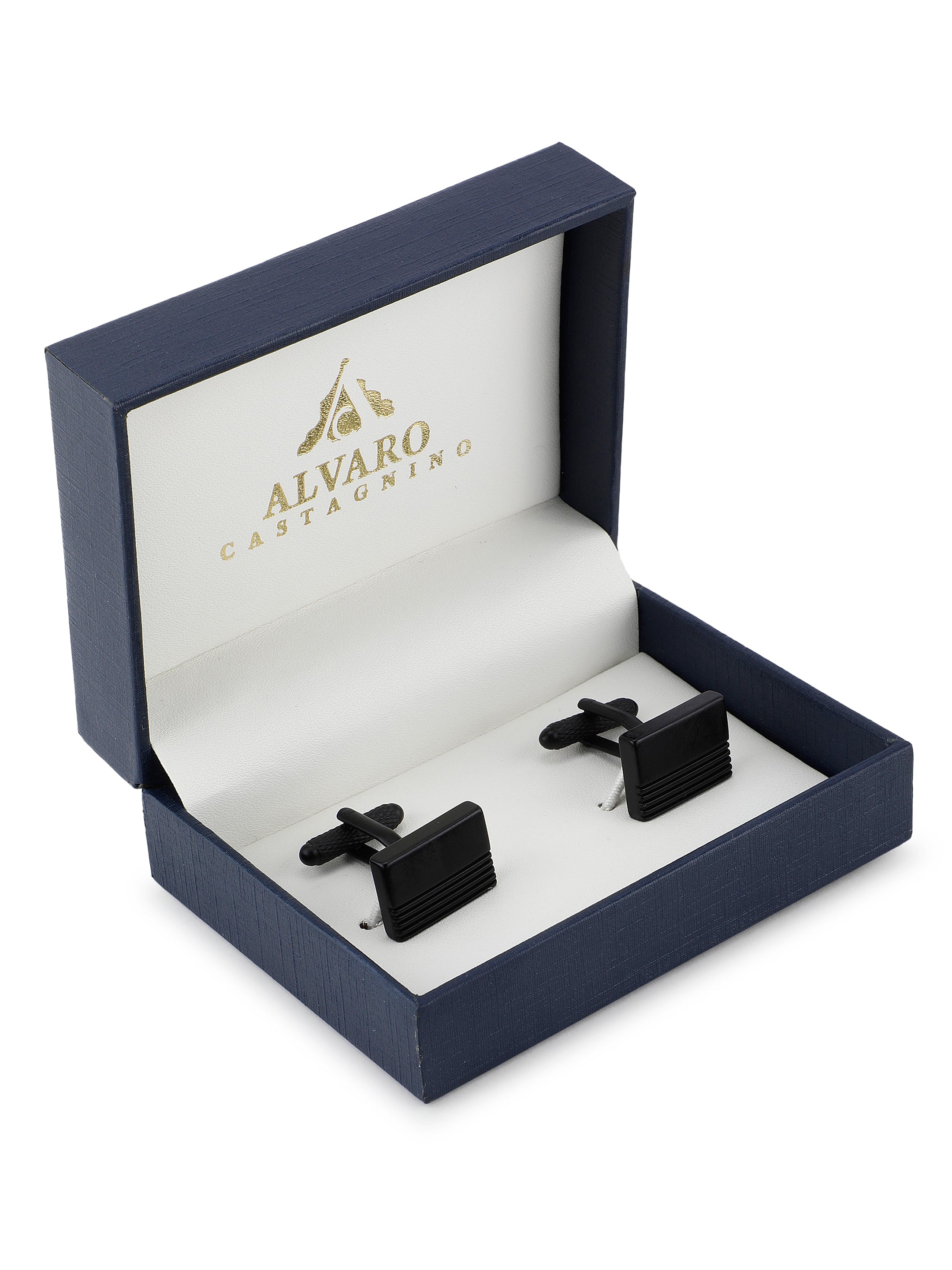 Matte Black Rectangular Cufflink