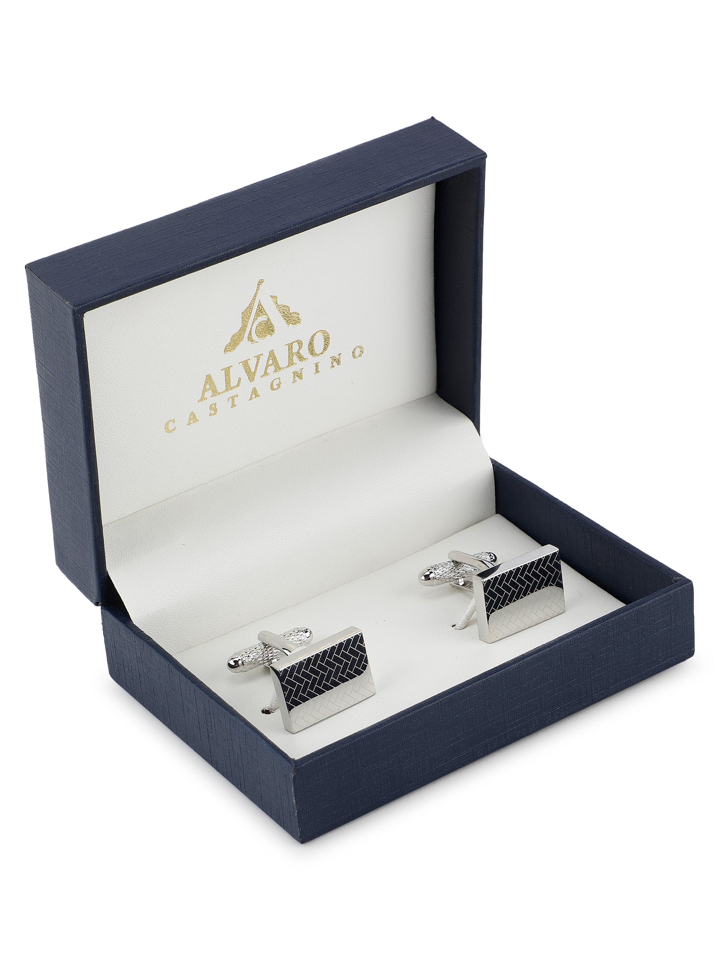 Alvaro Castagnino Silver Coloured Cufflink for Men