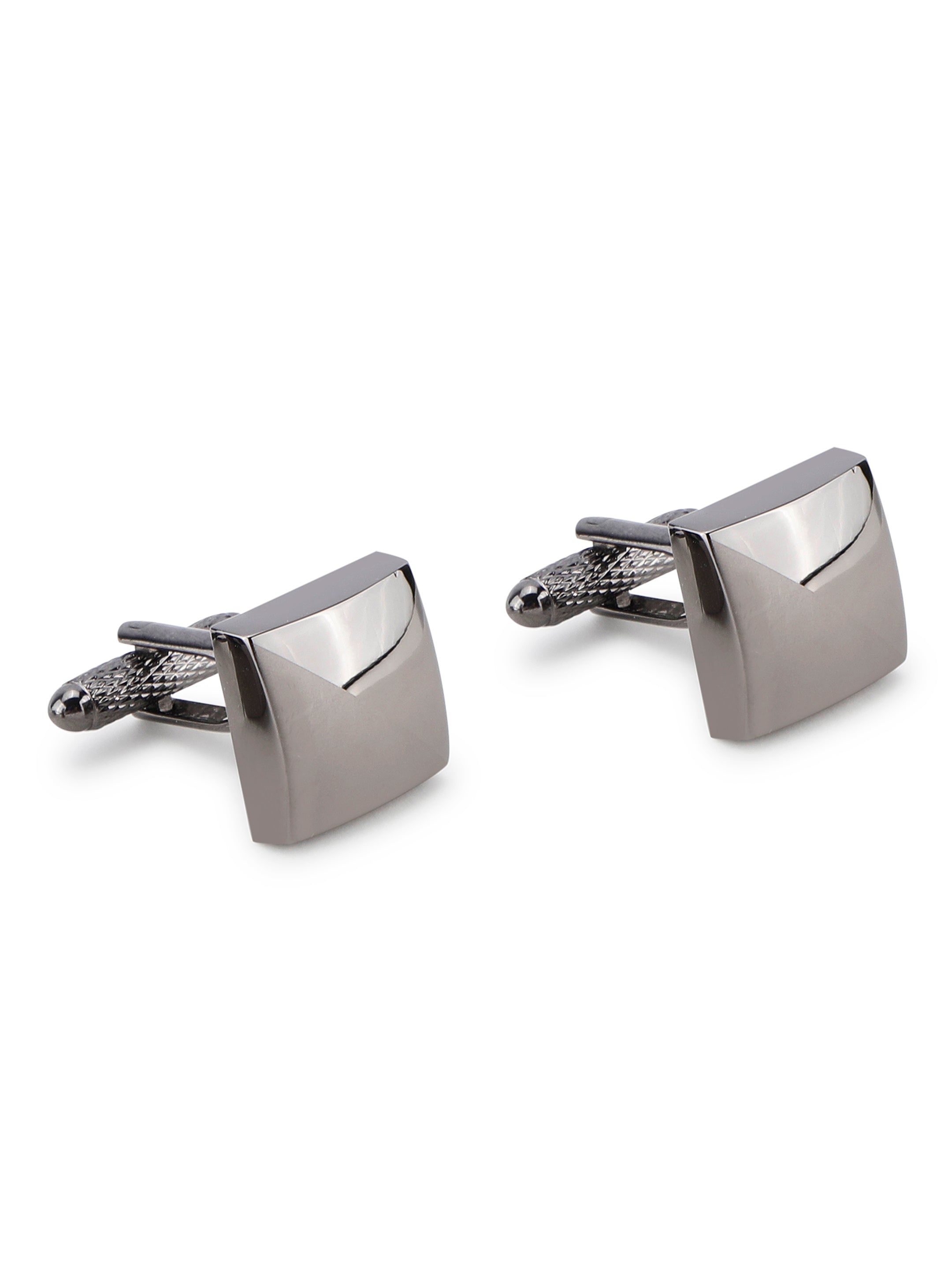 Gunmetal Faceted Square Cufflink