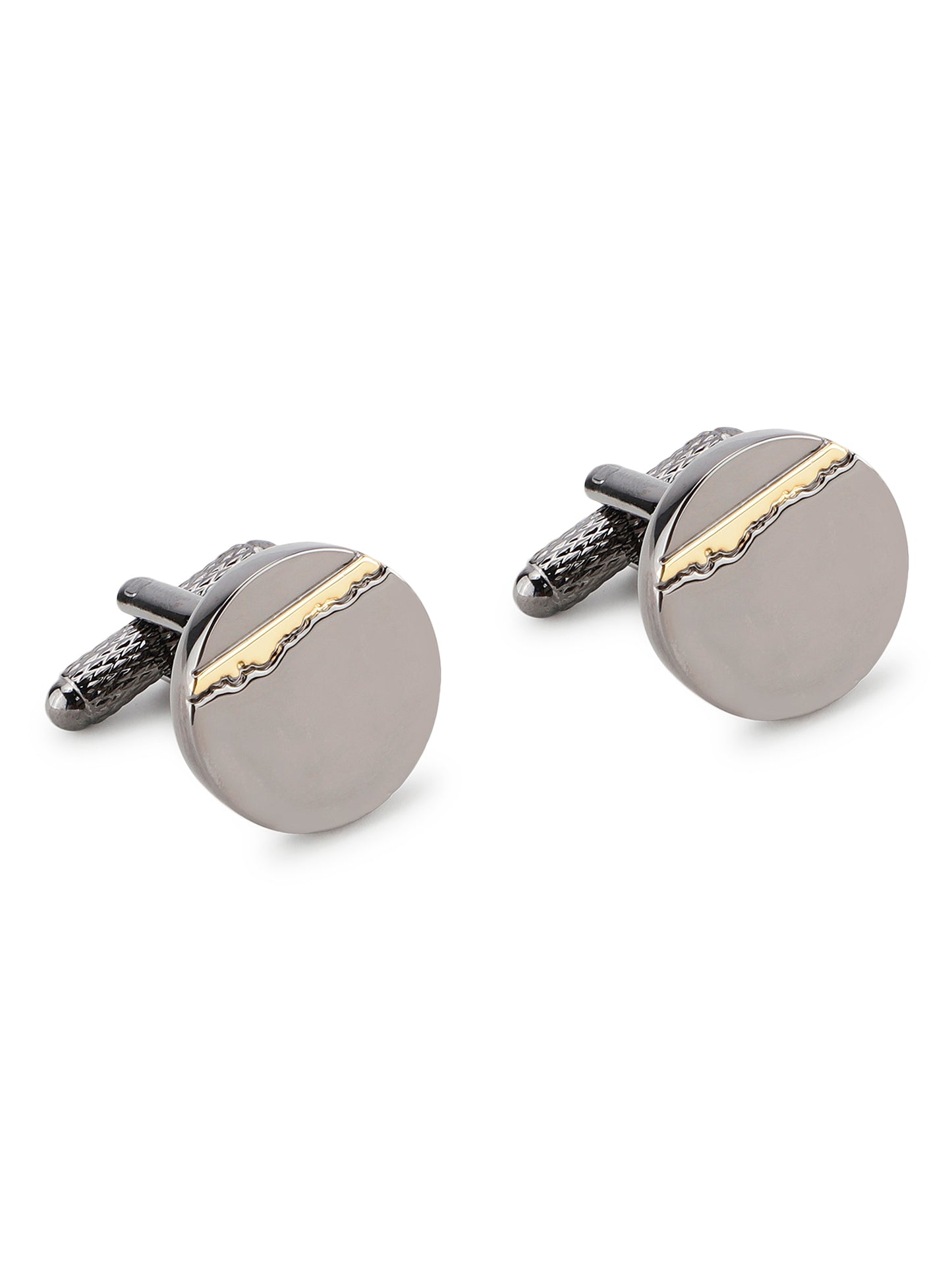 Alvaro Castagnino Grey & Gold Coloured Cufflink for Men