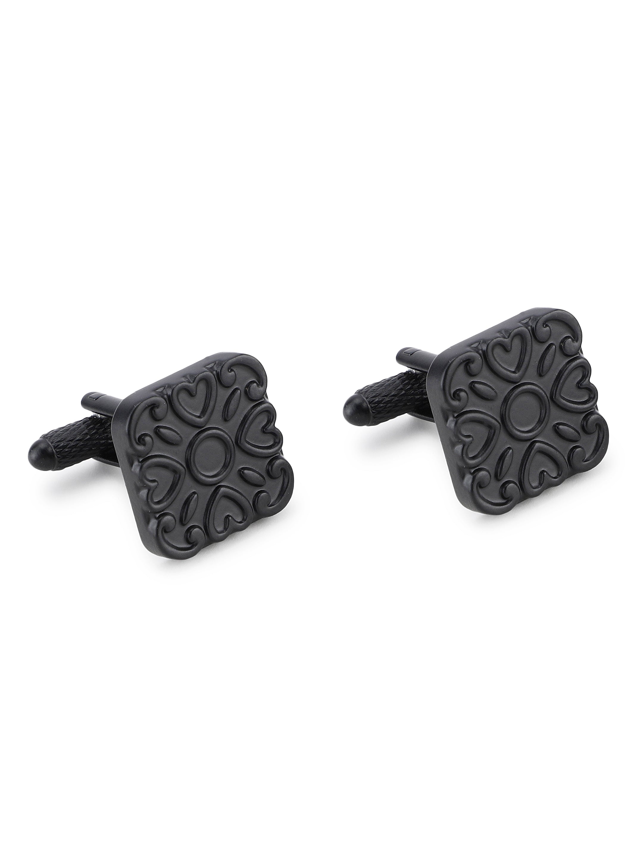 Black Heart Pattern Cufflink