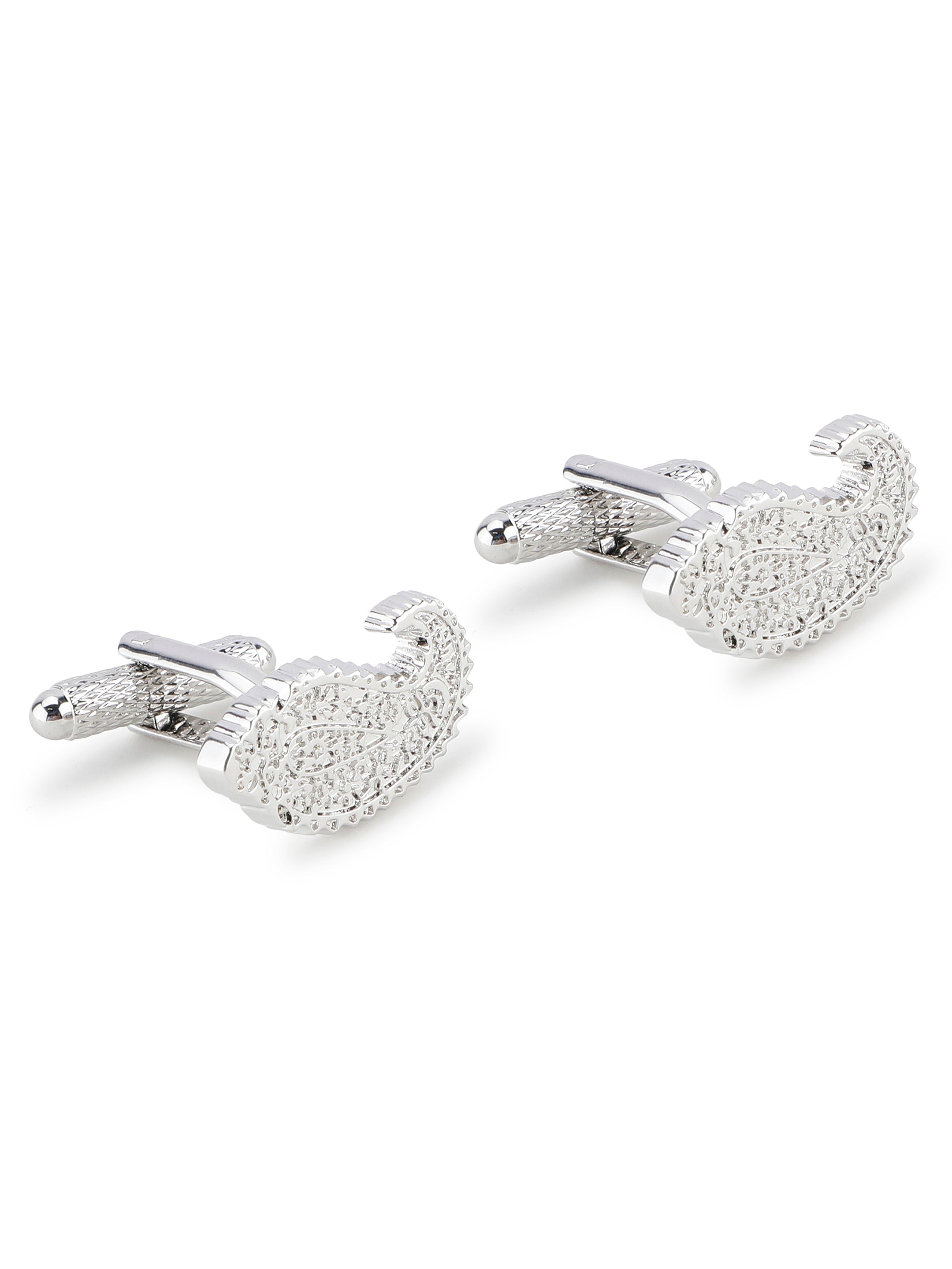 Silver Paisley Cufflink