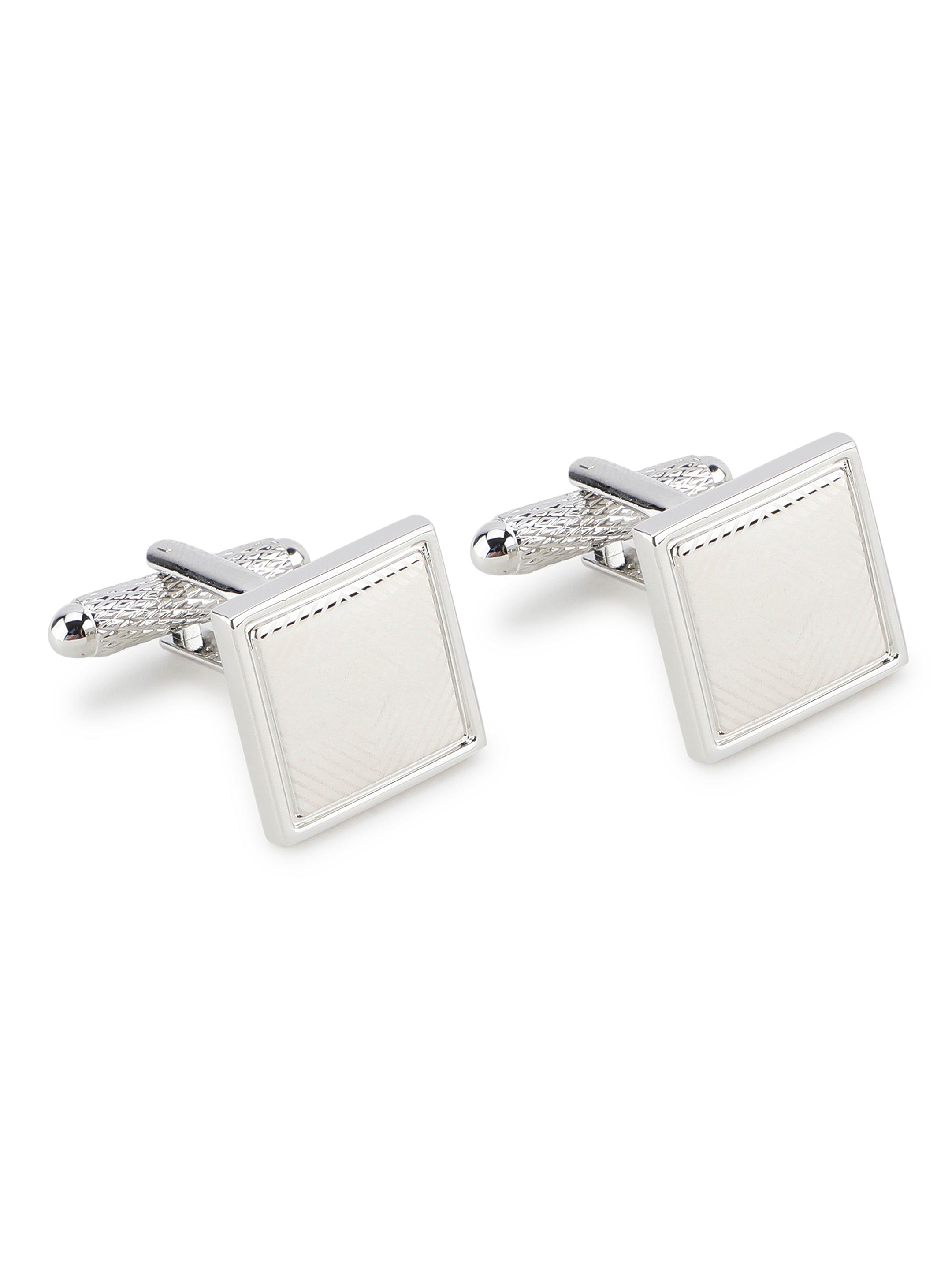 Square Engraved Designer Cufflink
