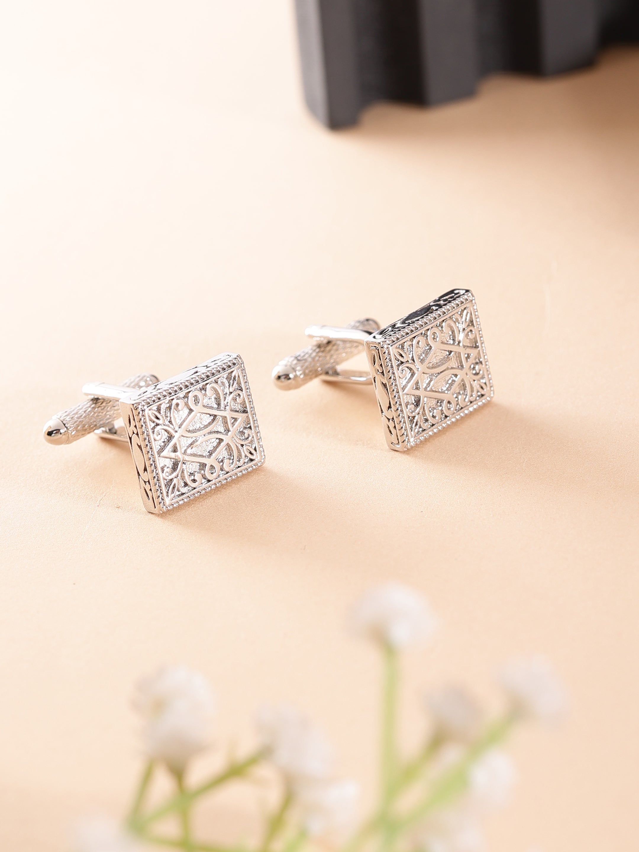 Engraved Square Designer Cufflink