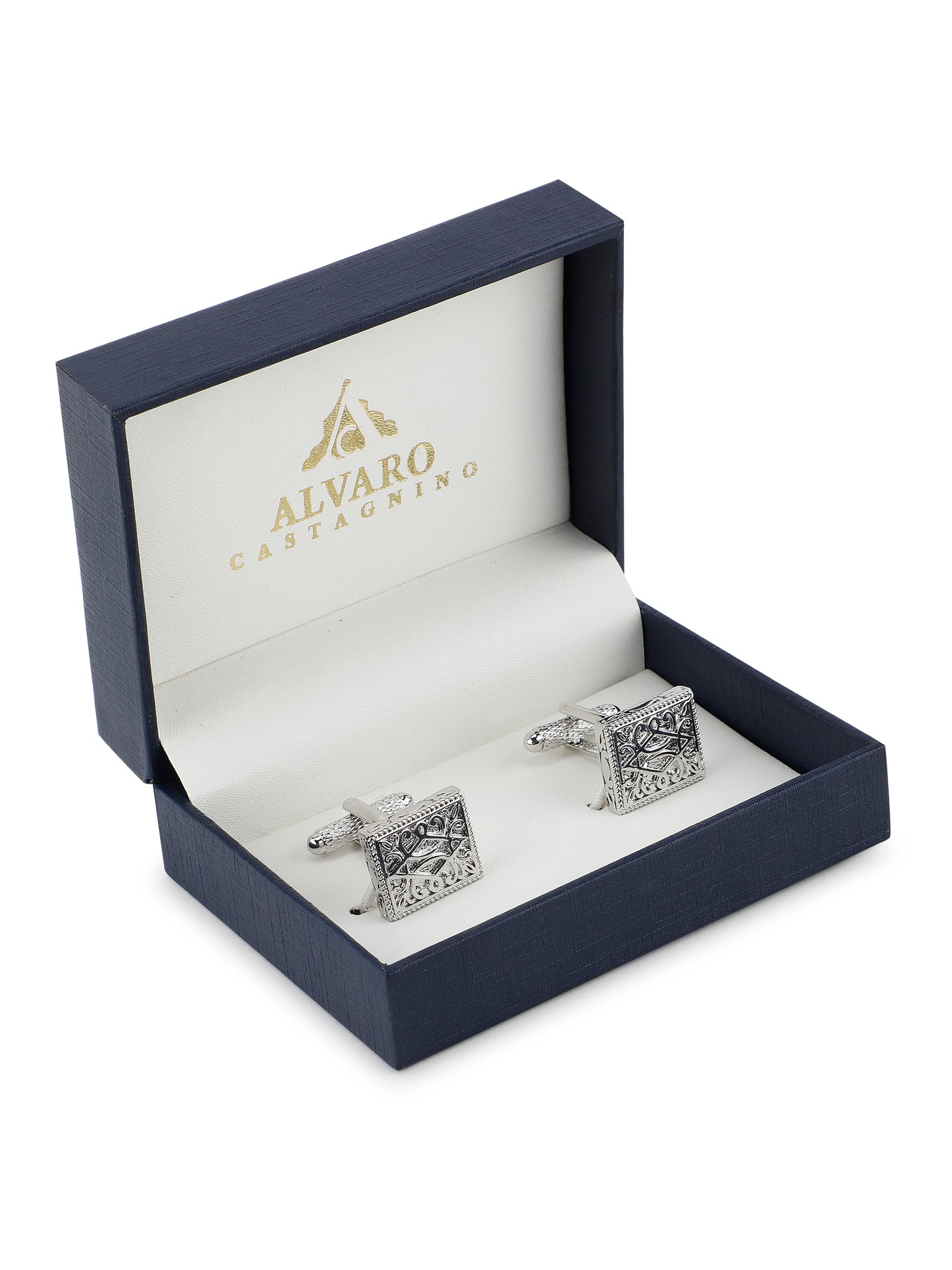 Alvaro Castagnino Silver Coloured Cufflink for Men