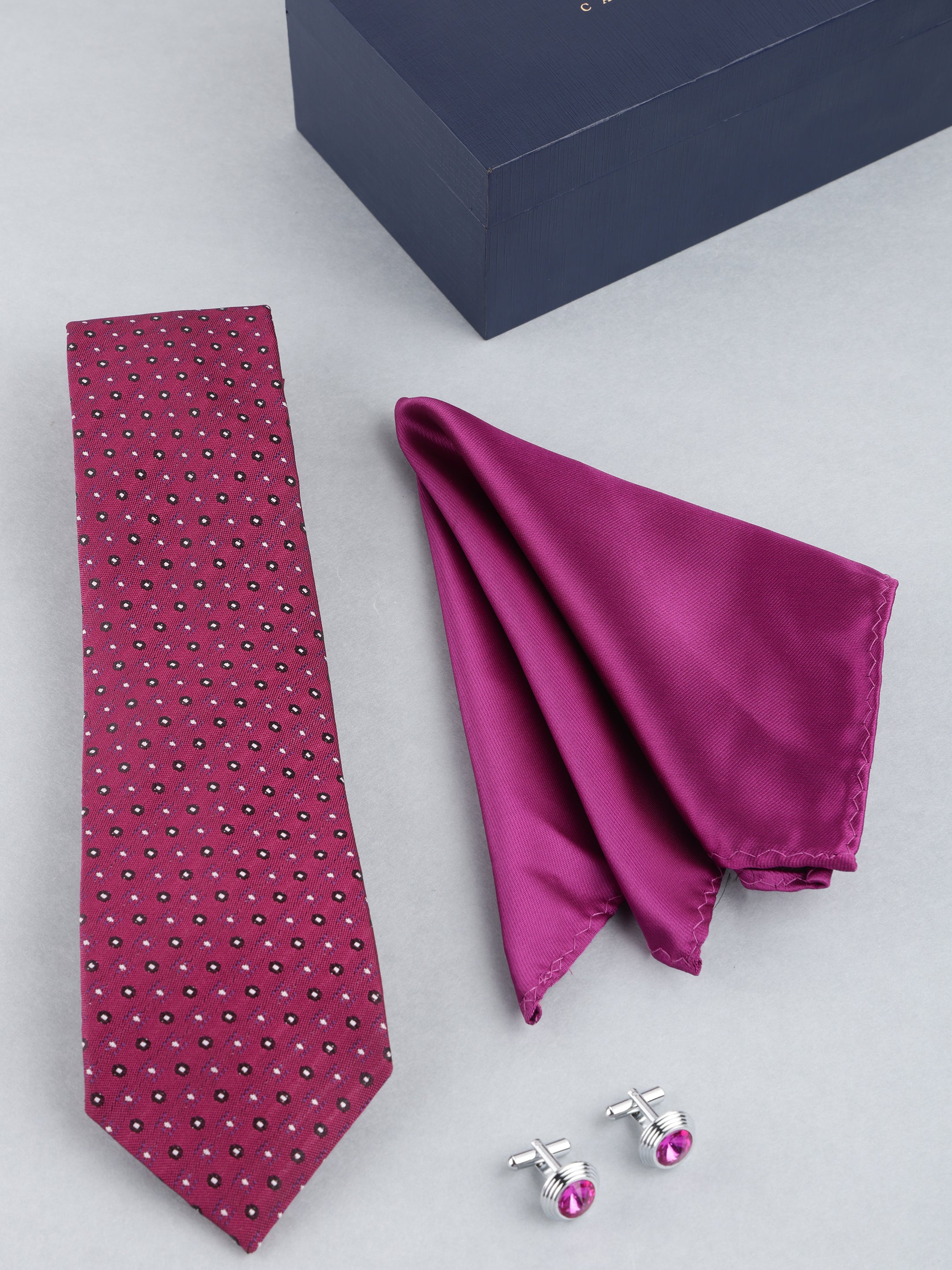 Pink Polka Dot Necktie Gift Set