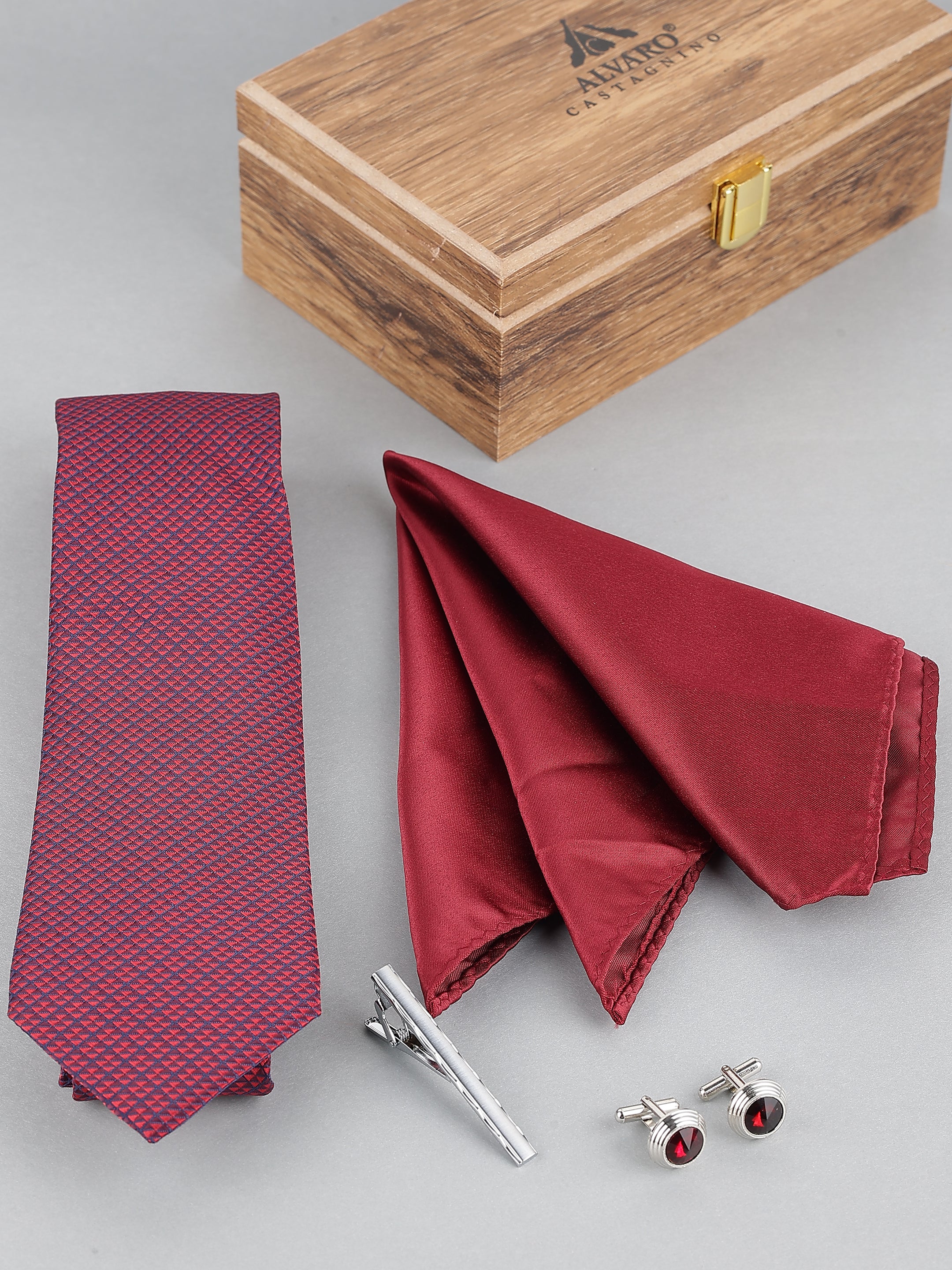 Maroon Chevron Gift Set