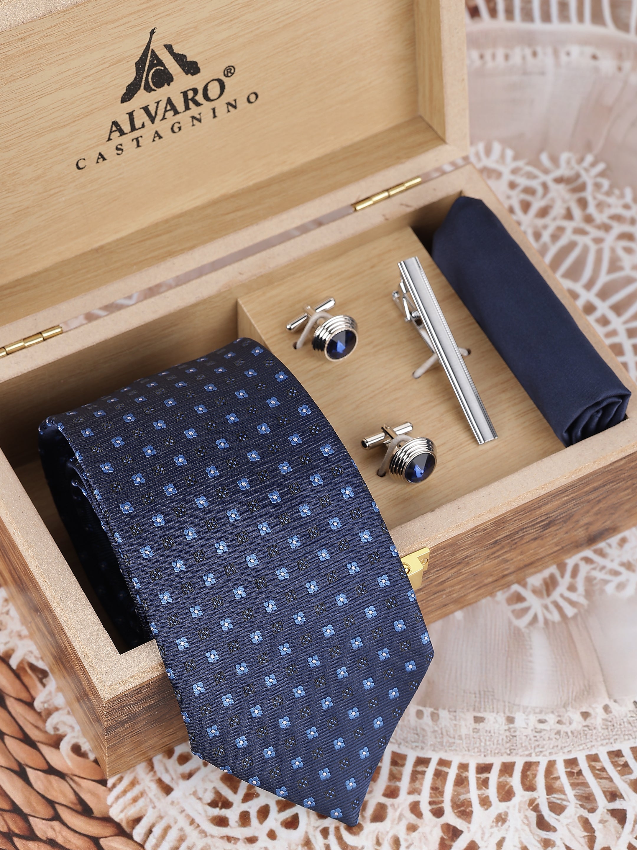 Blue Micro Geometric Gift Set