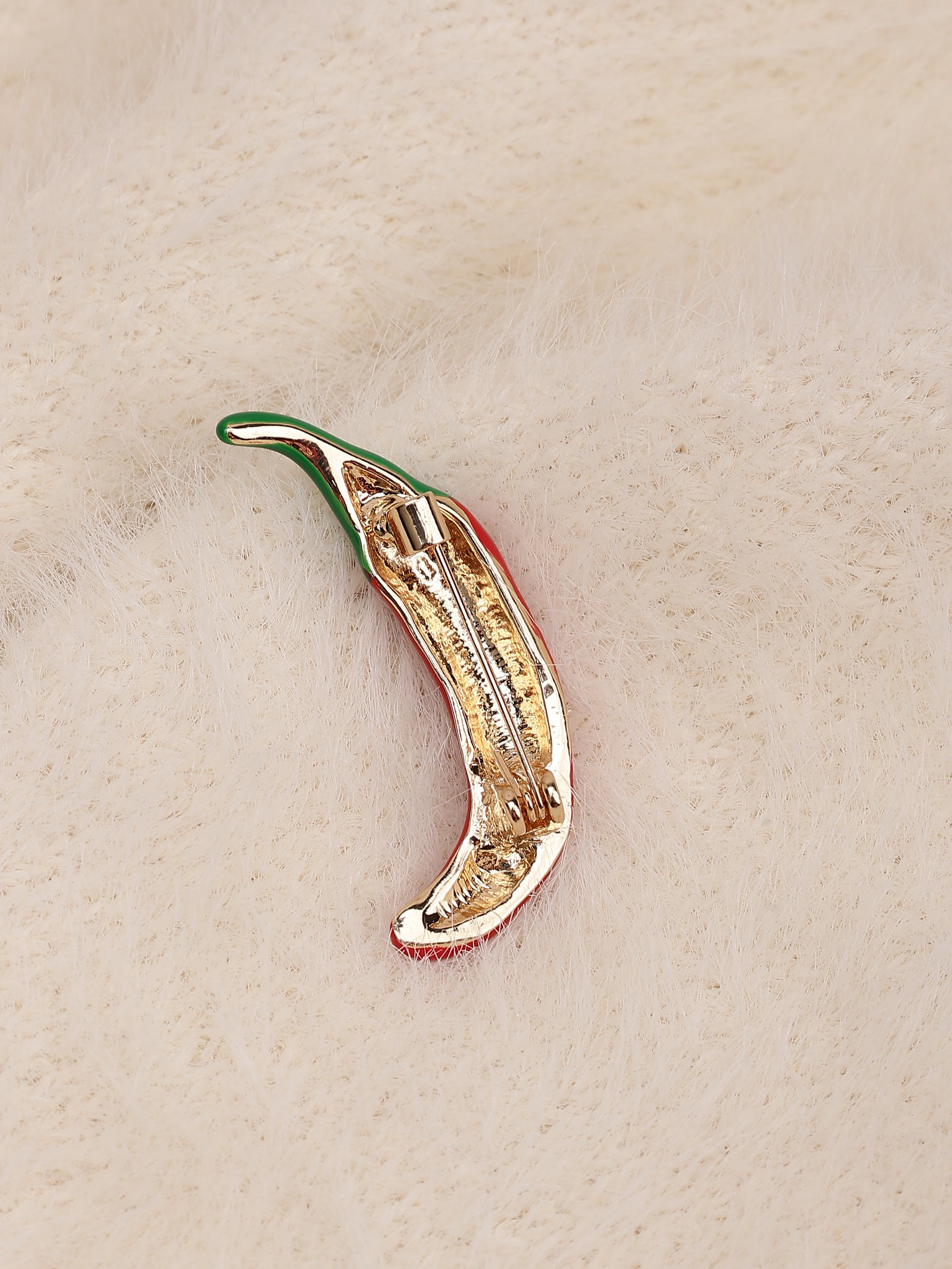Spicy Red Chili Enamel Brooch