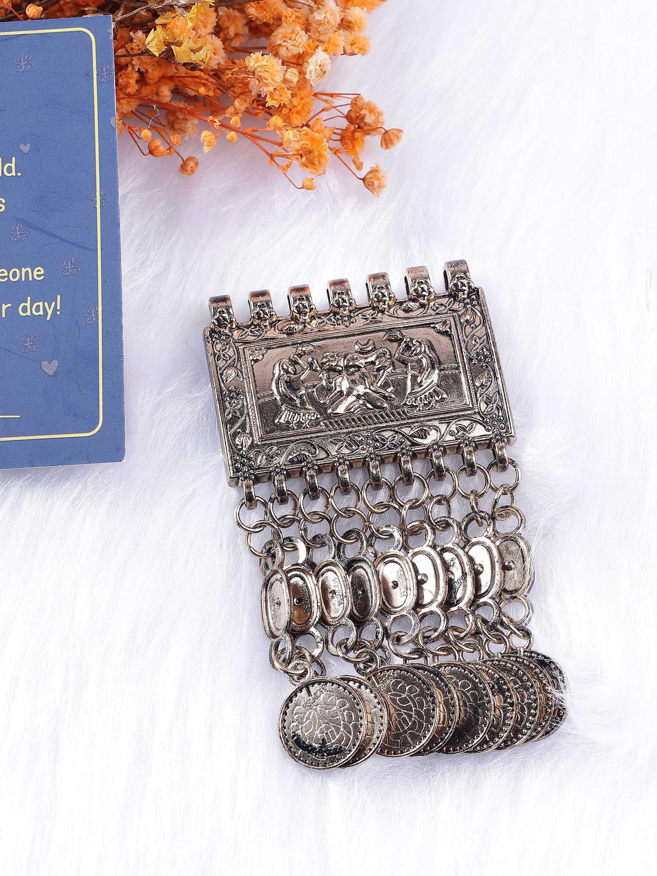 Tribal Ghungroo Tassel Brooch