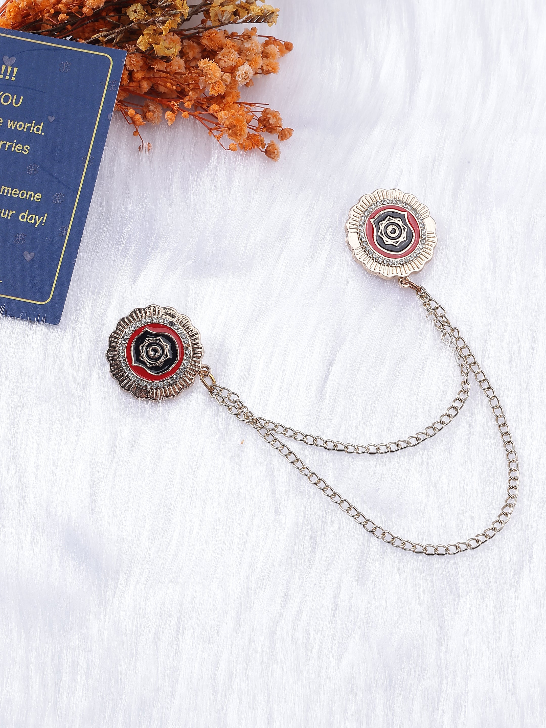Dual Sunburst Rose Collar Chain