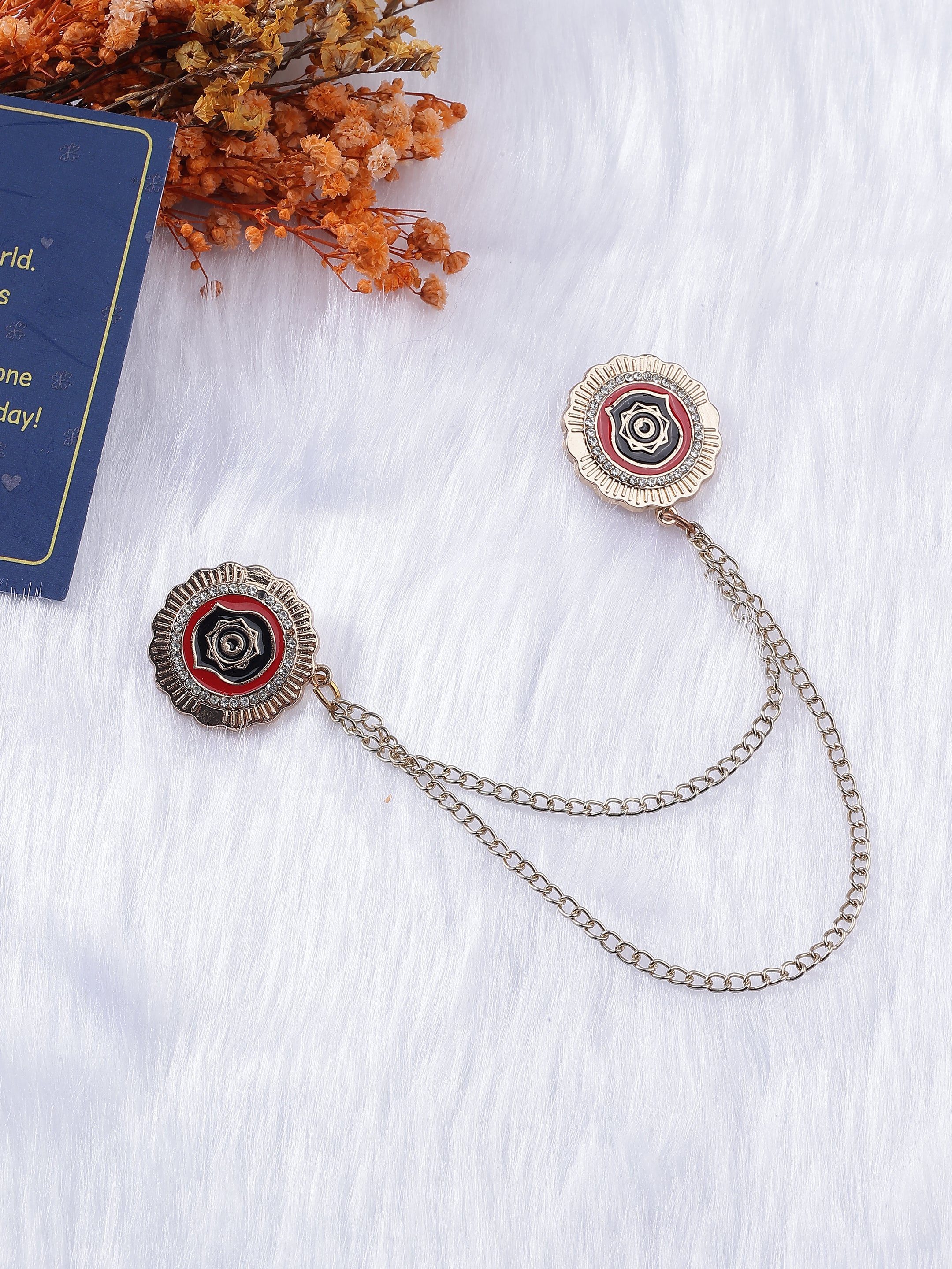 Dual Sunburst Rose Collar Chain