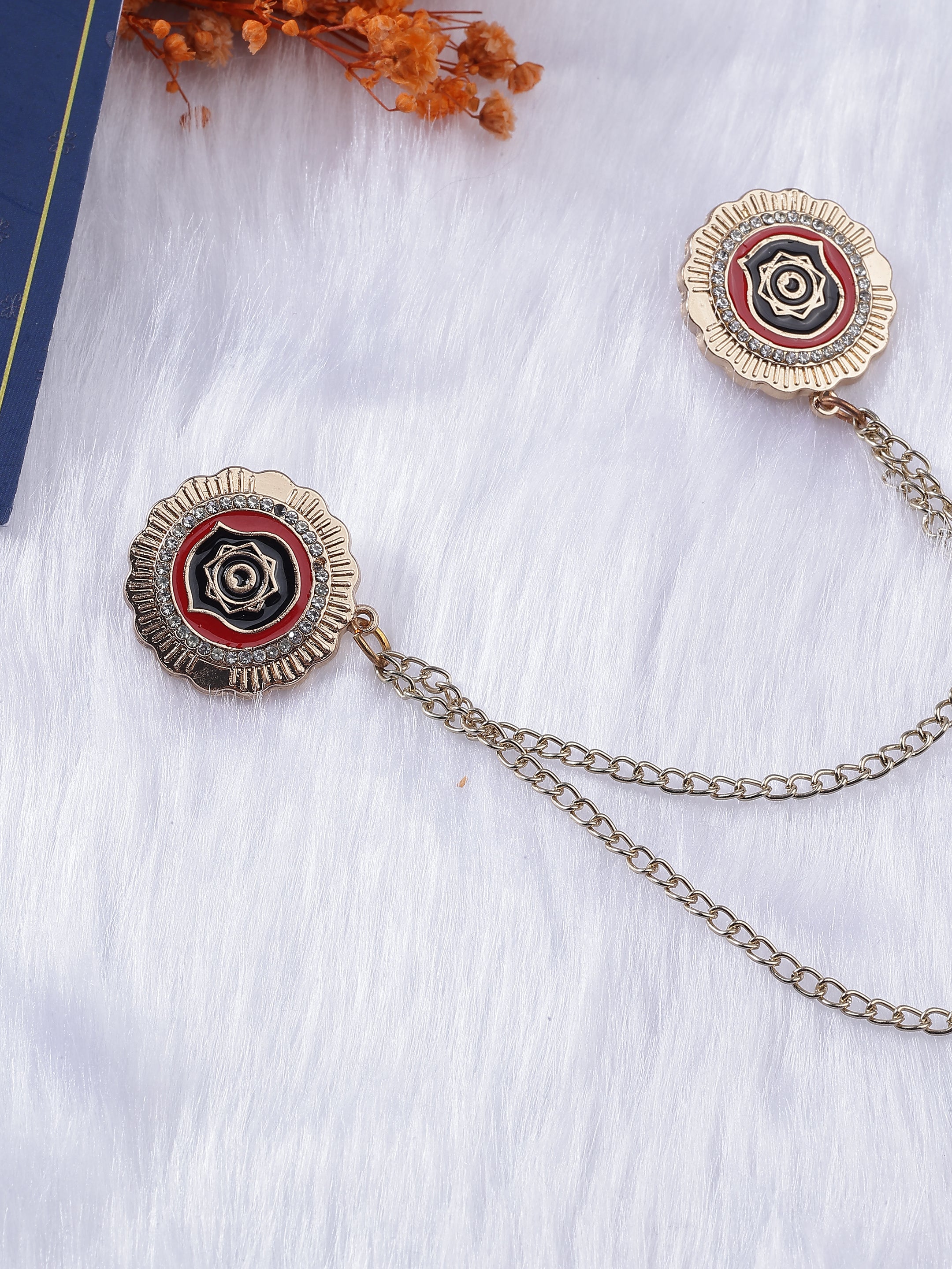 Dual Sunburst Rose Collar Chain
