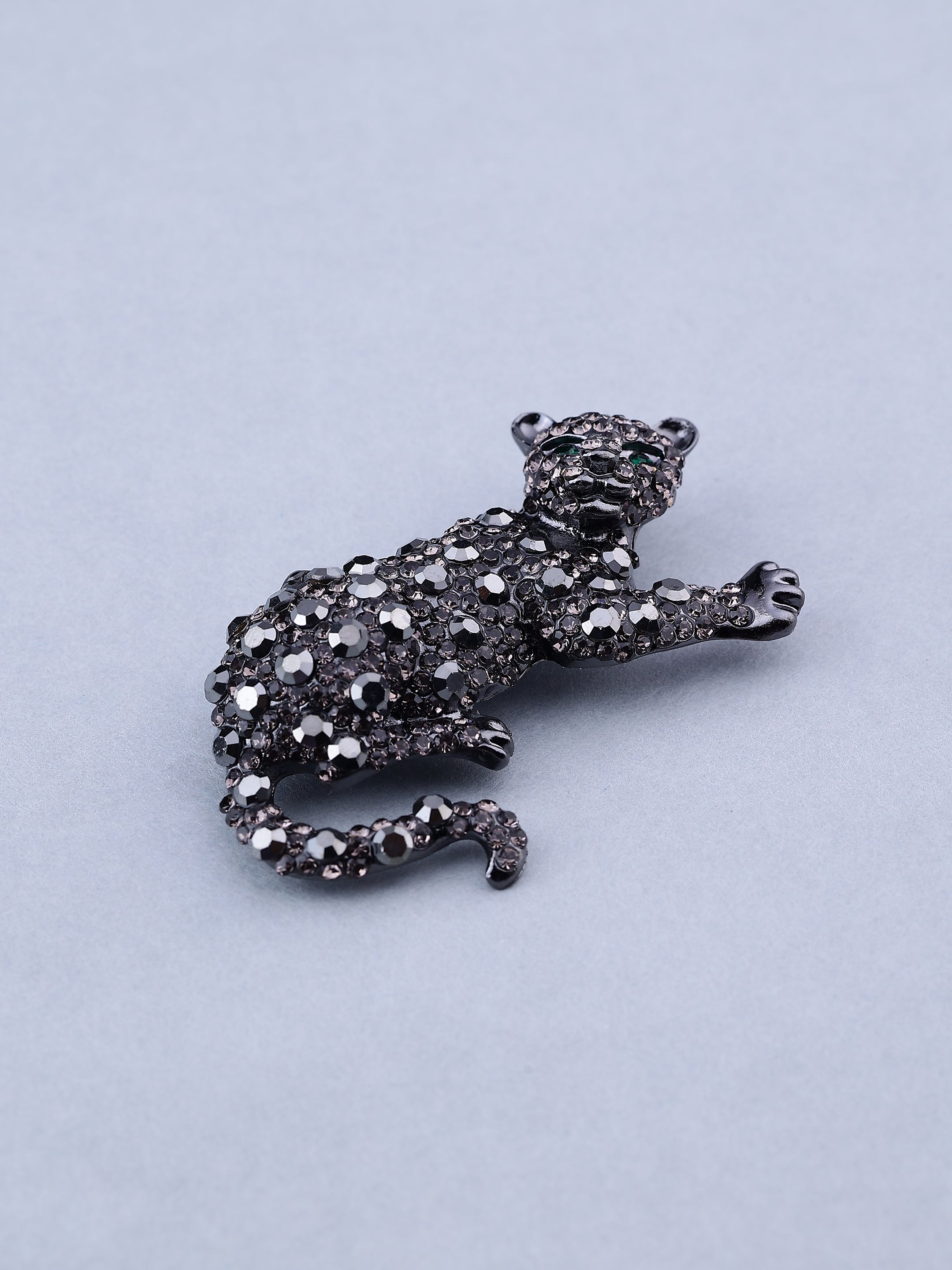 Black Panther Crystal Brooch