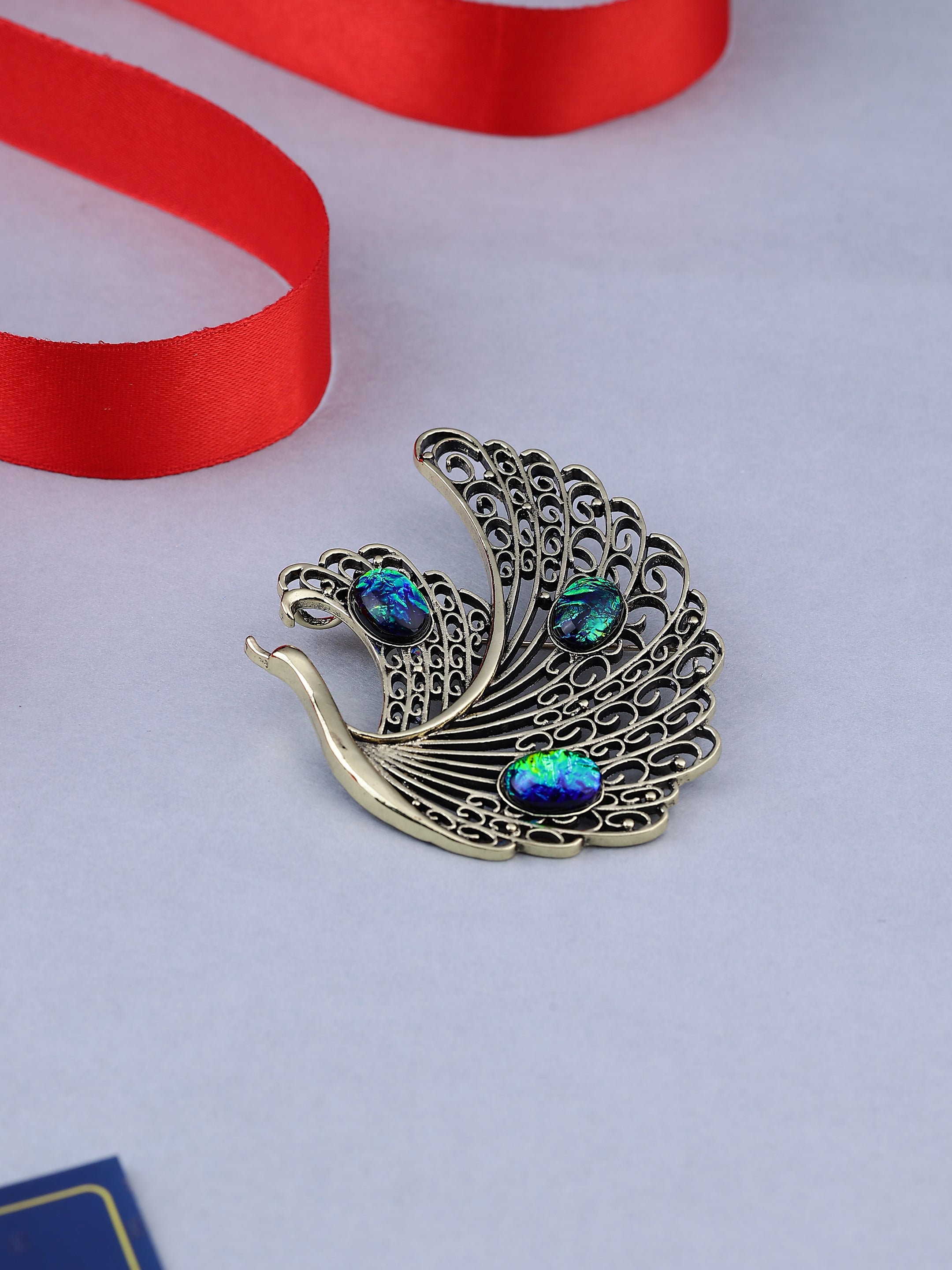 Vintage Gold Swan Brooch