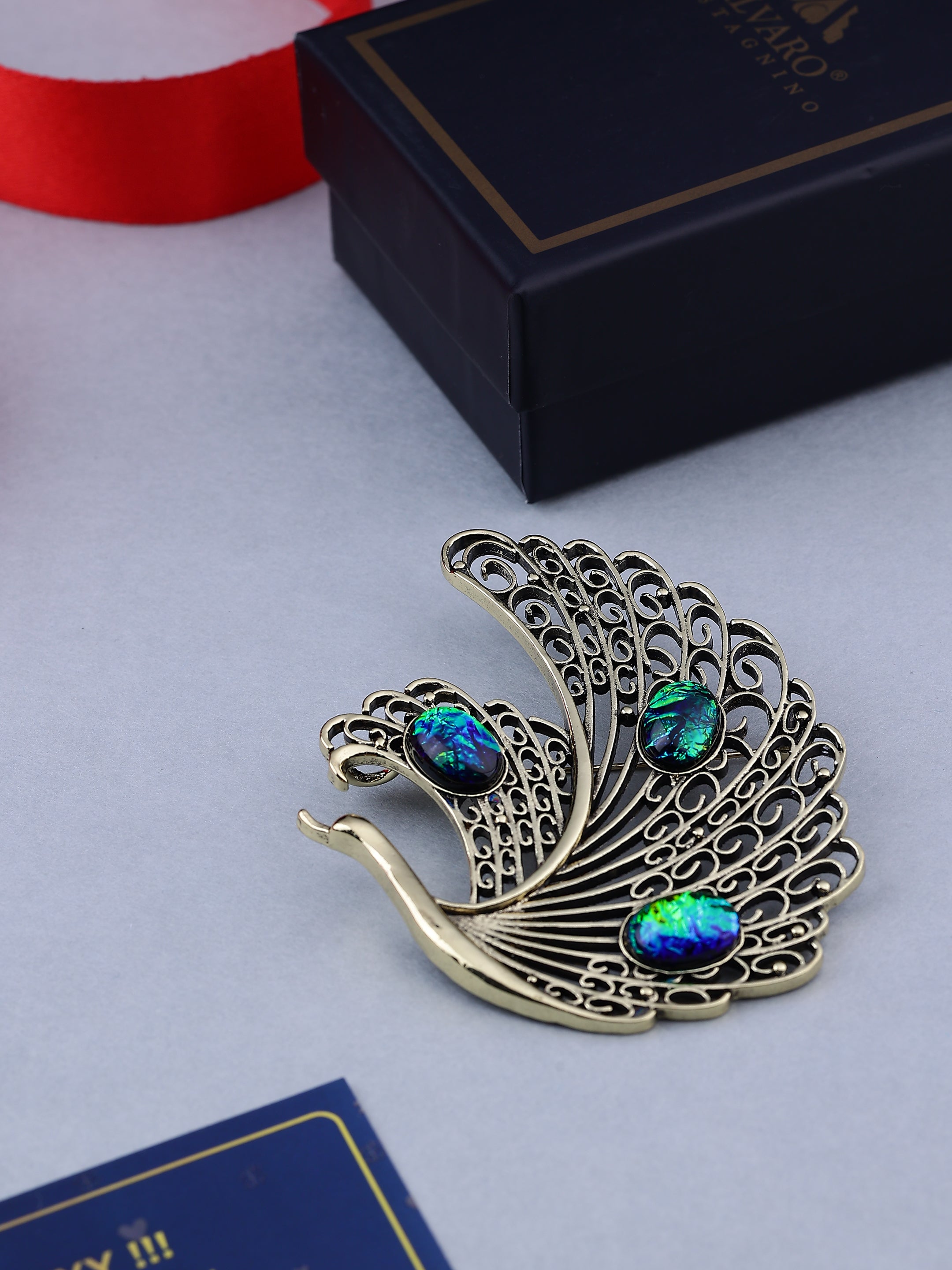 Vintage Gold Swan Brooch
