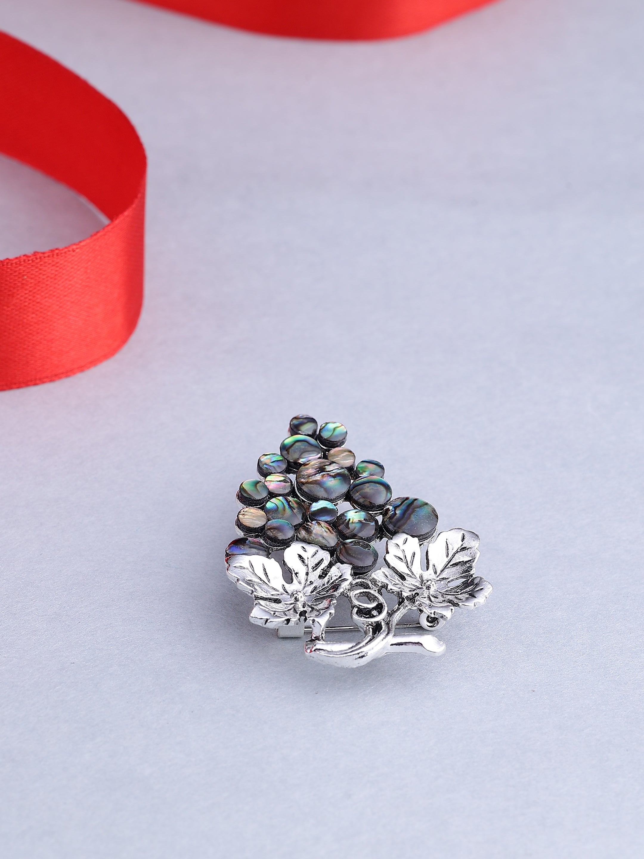 Mother of Pearl Grape Brooch