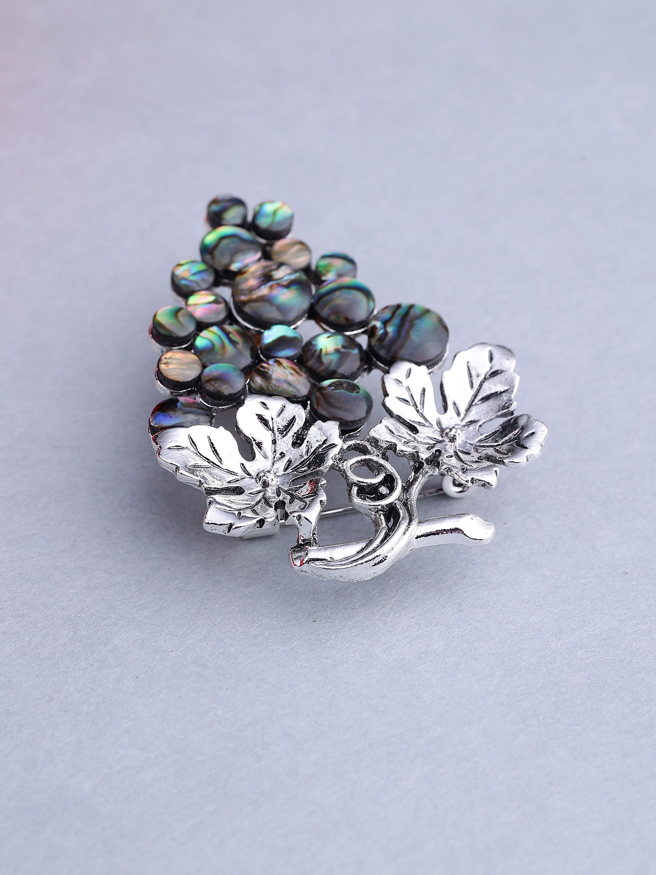 Mother of Pearl Grape Brooch
