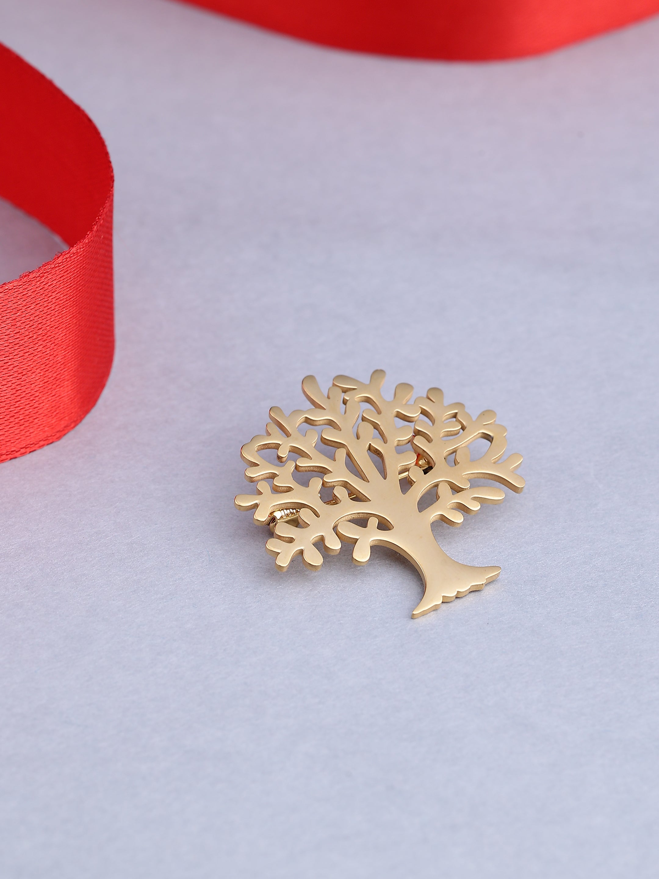 Golden Tree of Life Brooch