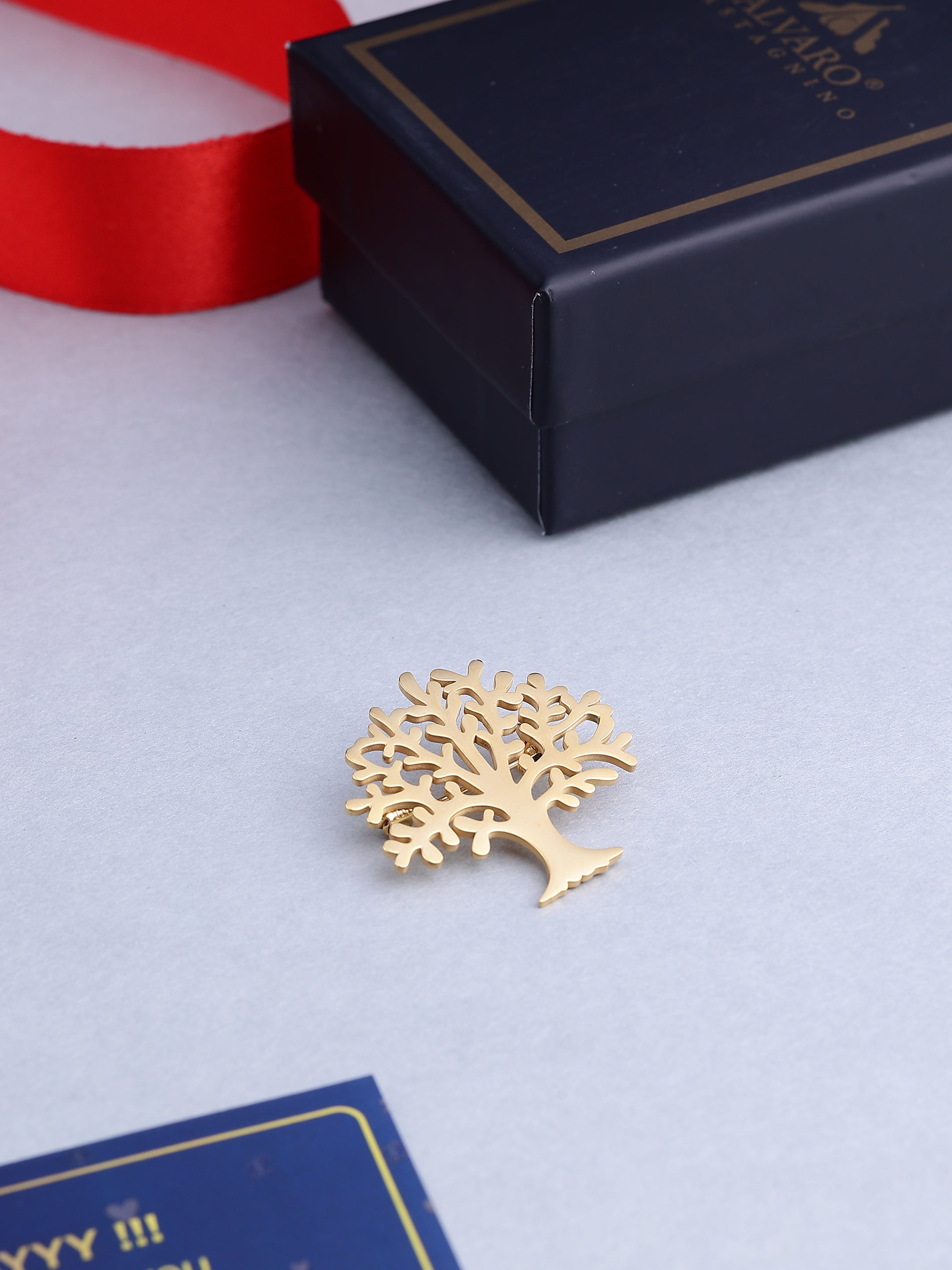 Golden Tree of Life Brooch