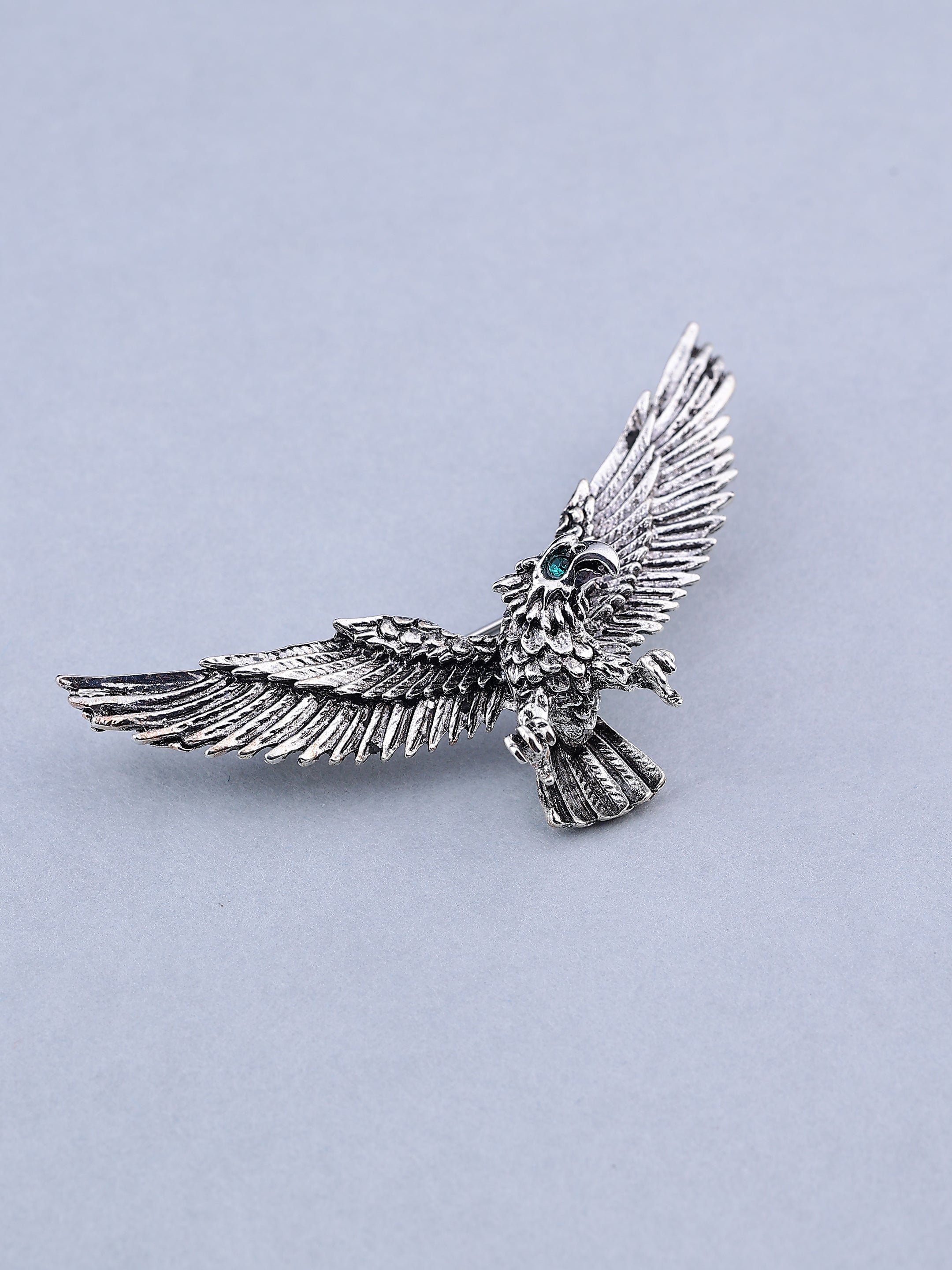 Silver Flying Eagle Brooch