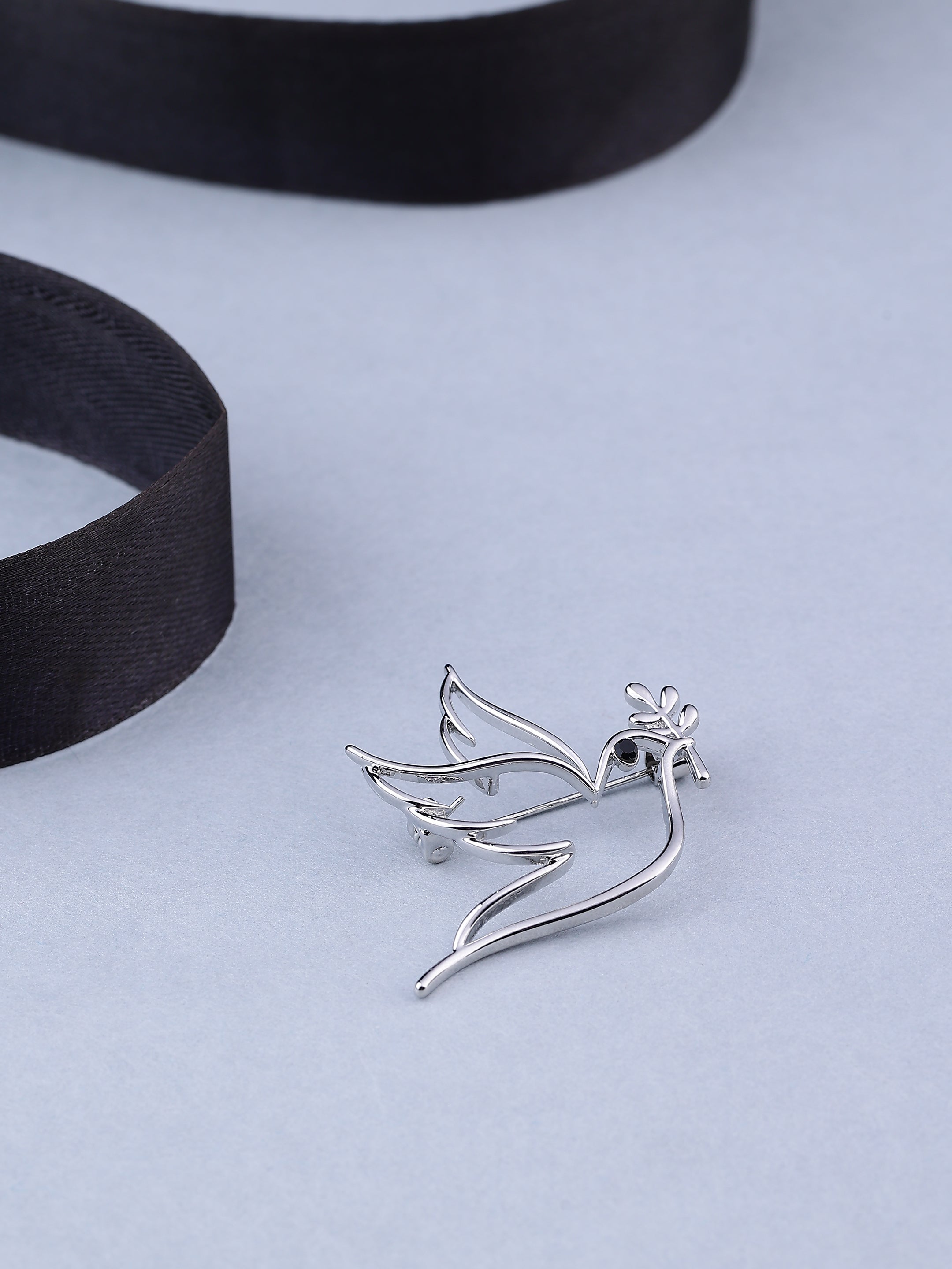 Silver Dove Brooch