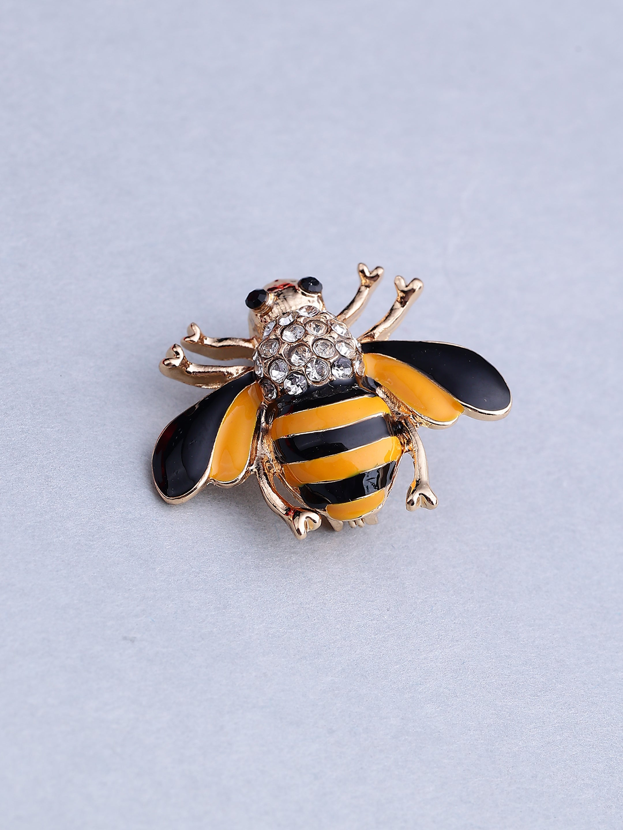 Sparkling Bumblebee Enamel Brooch