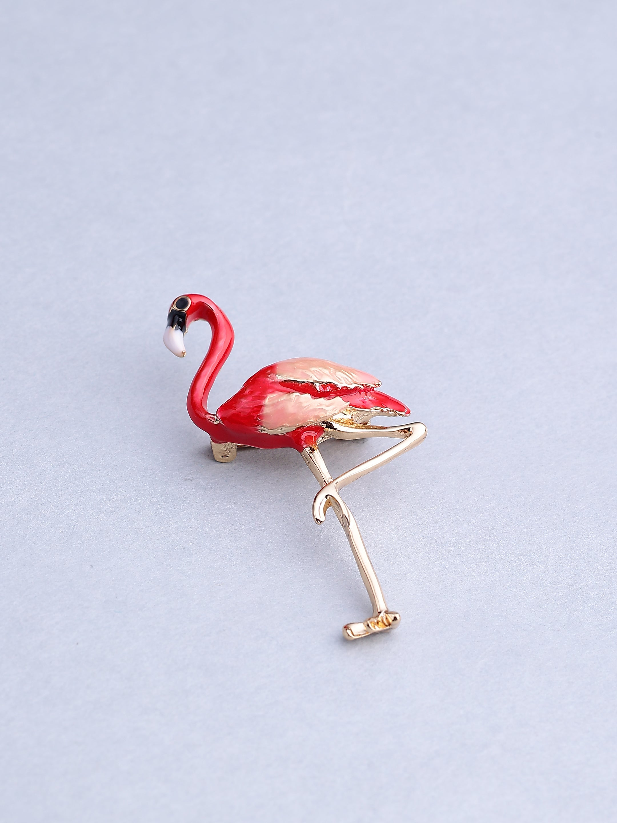 Tropical Red Flamingo Brooch