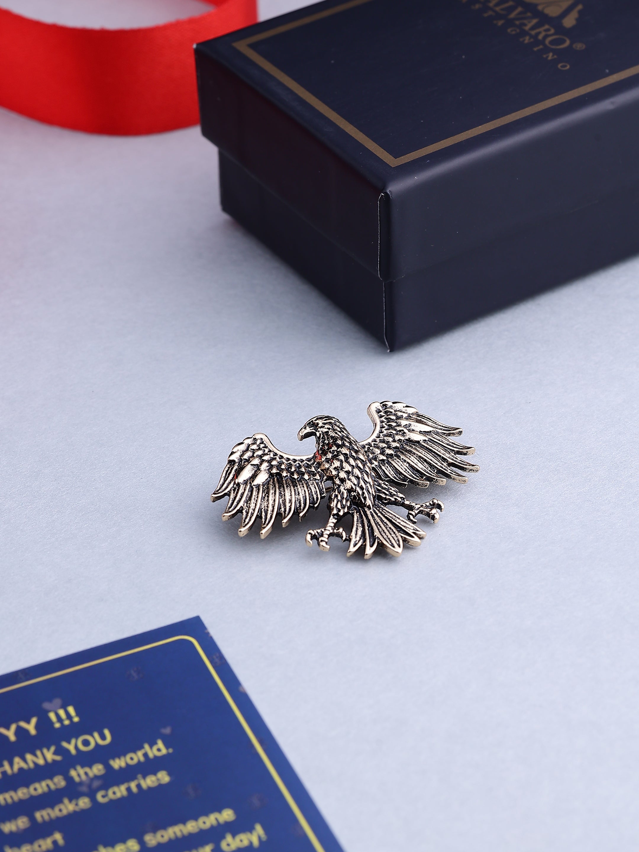 Majestic Antique Gold Eagle Brooch