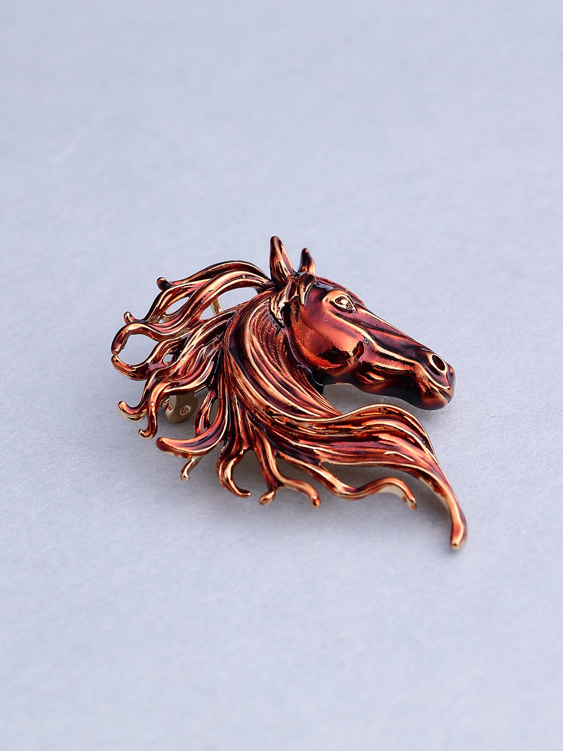 Majestic Horse Head Brooch