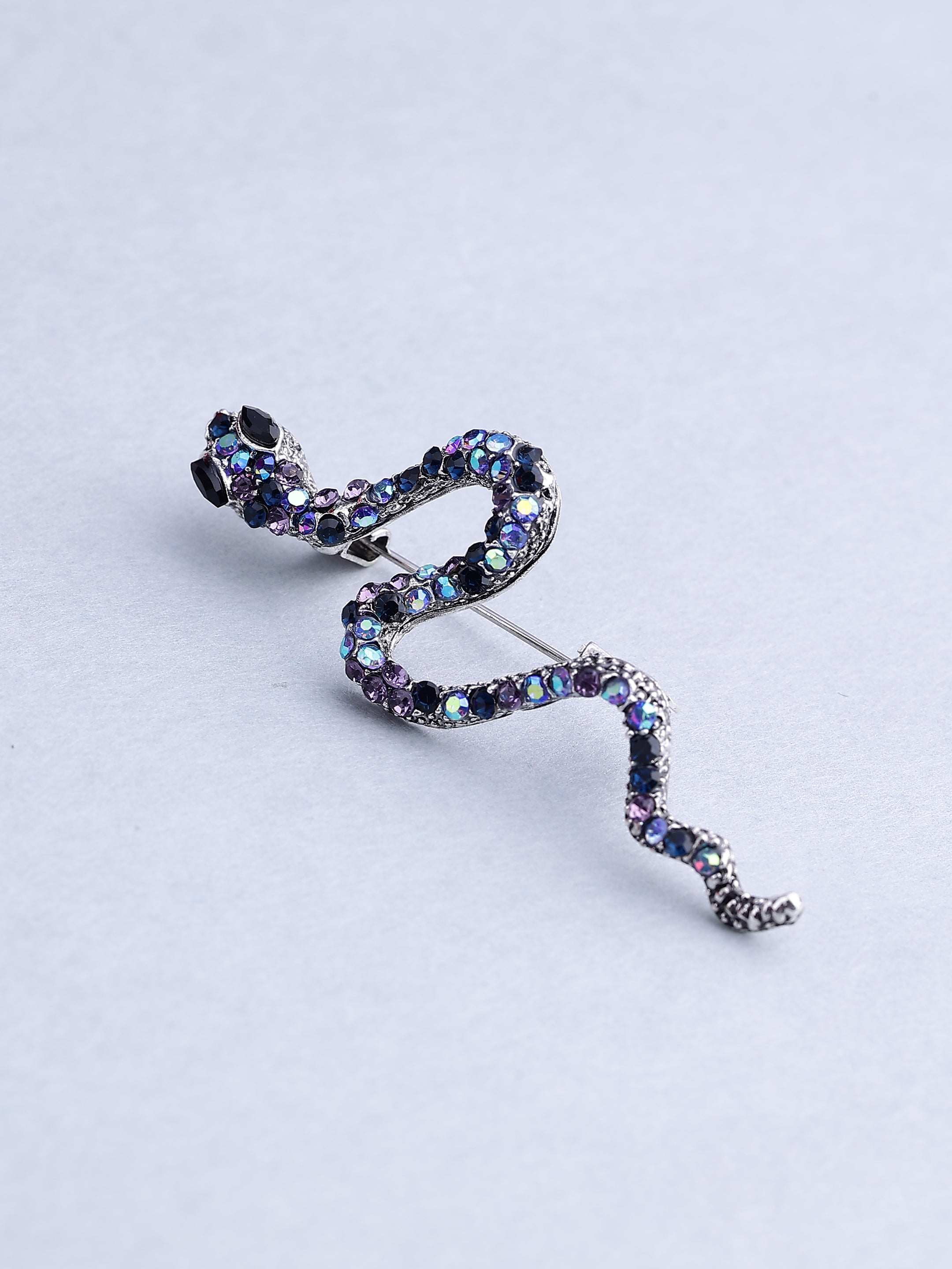 Vintage Crystal Serpentine Men's Brooch