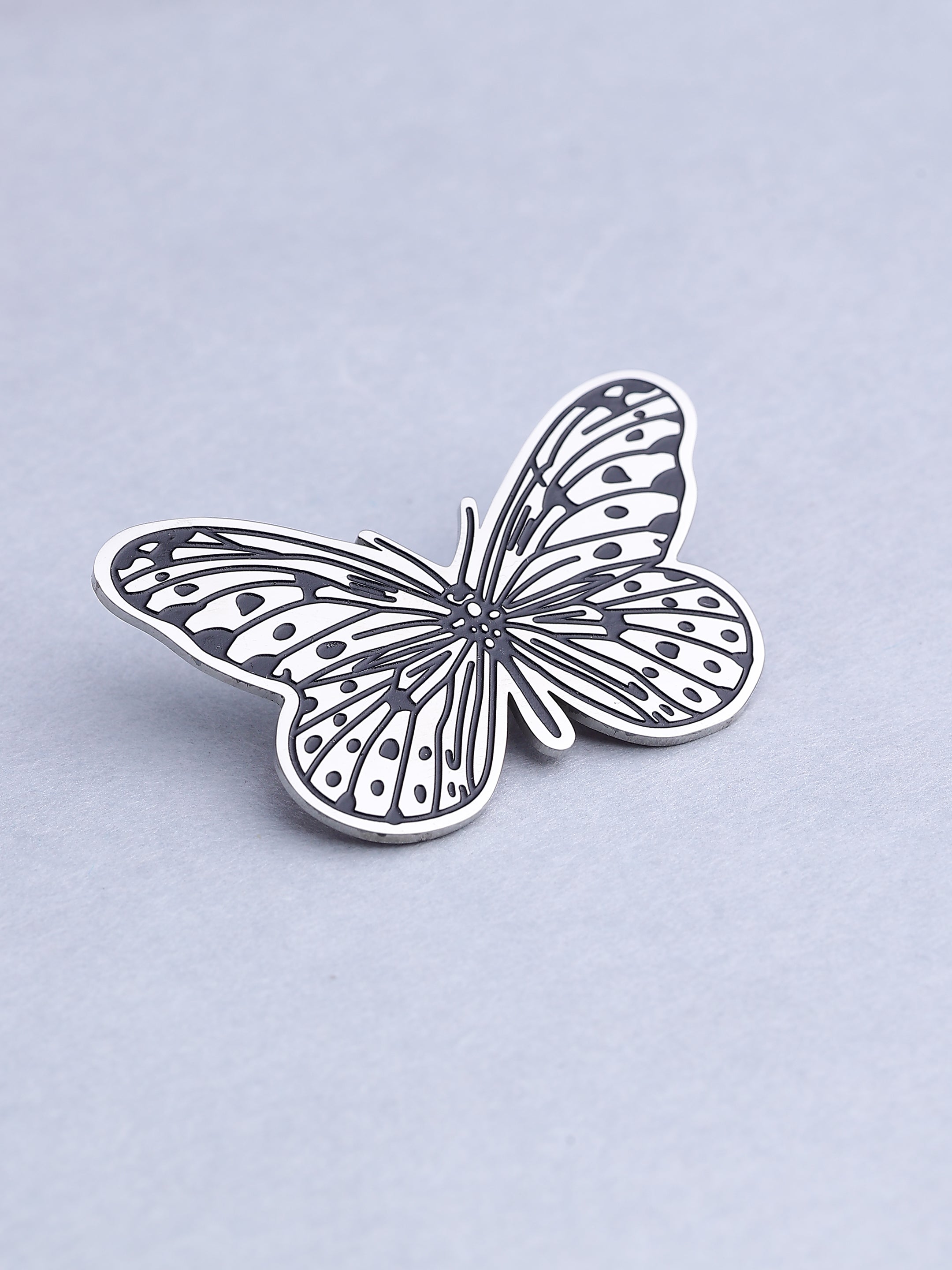 Minimalist Butterfly Silver Brooch