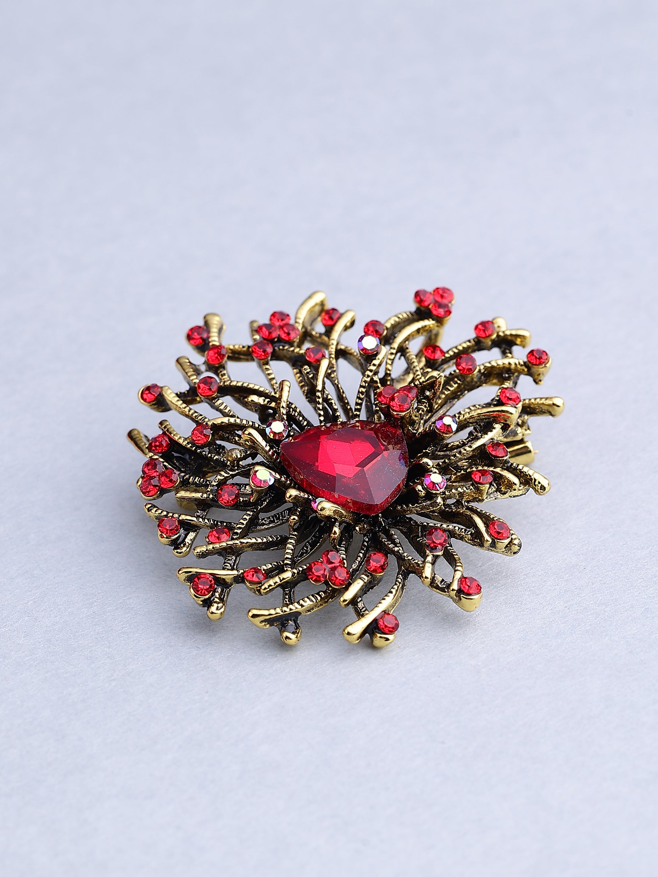 Vintage Crystal Burst Brooch