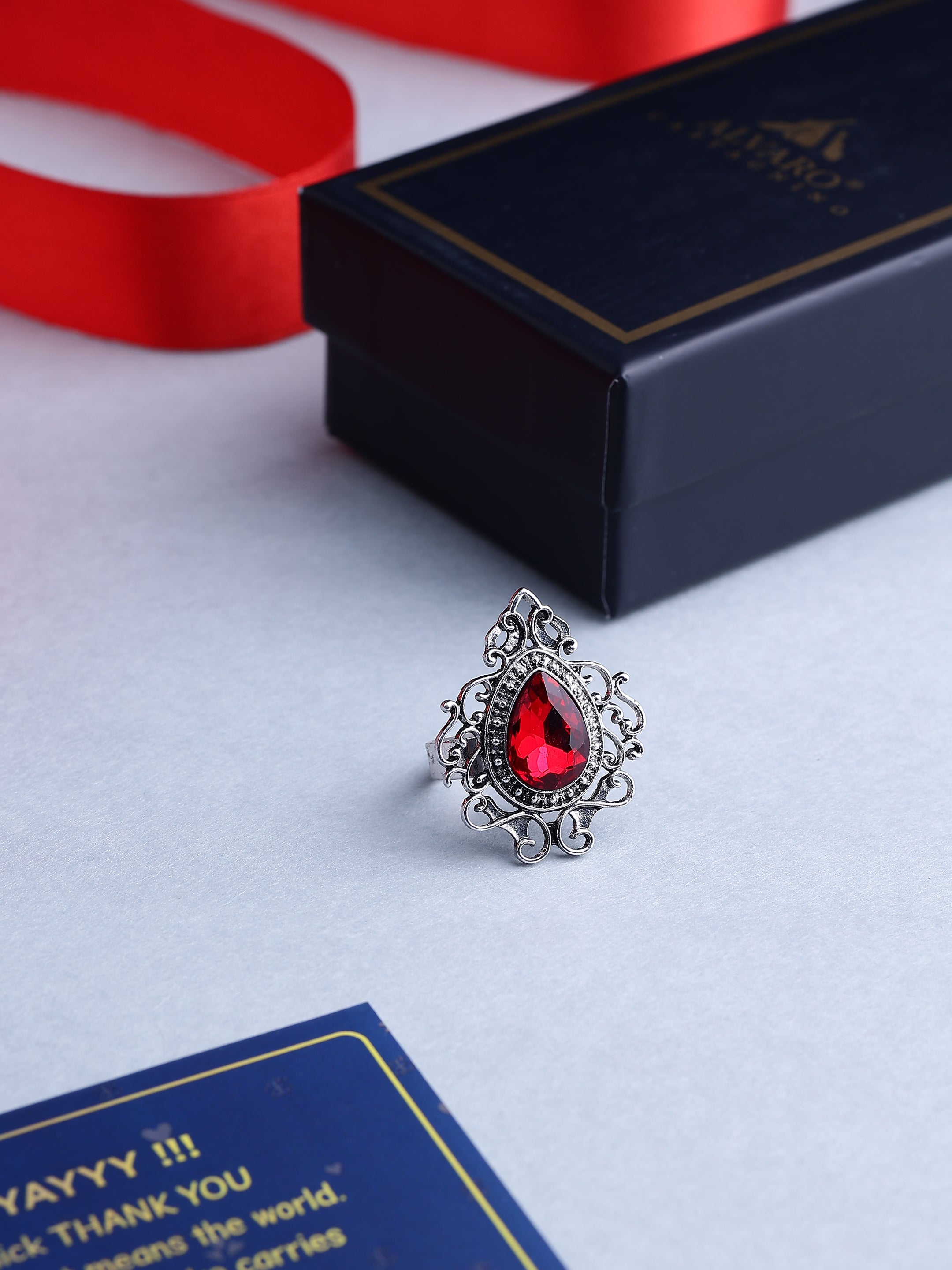 Regal Ruby Heritage Tie Ring