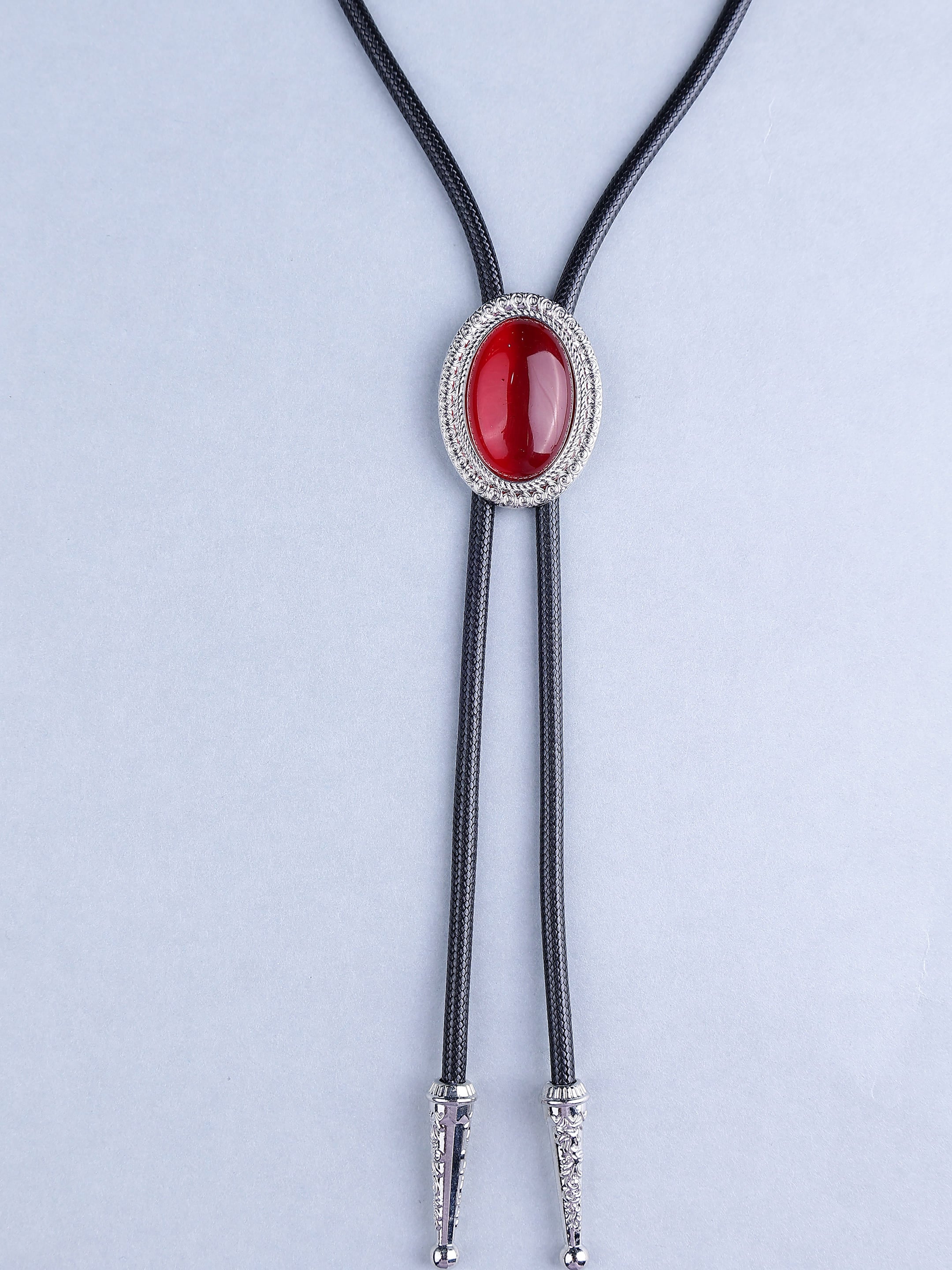 Red Stone Bolo Tie