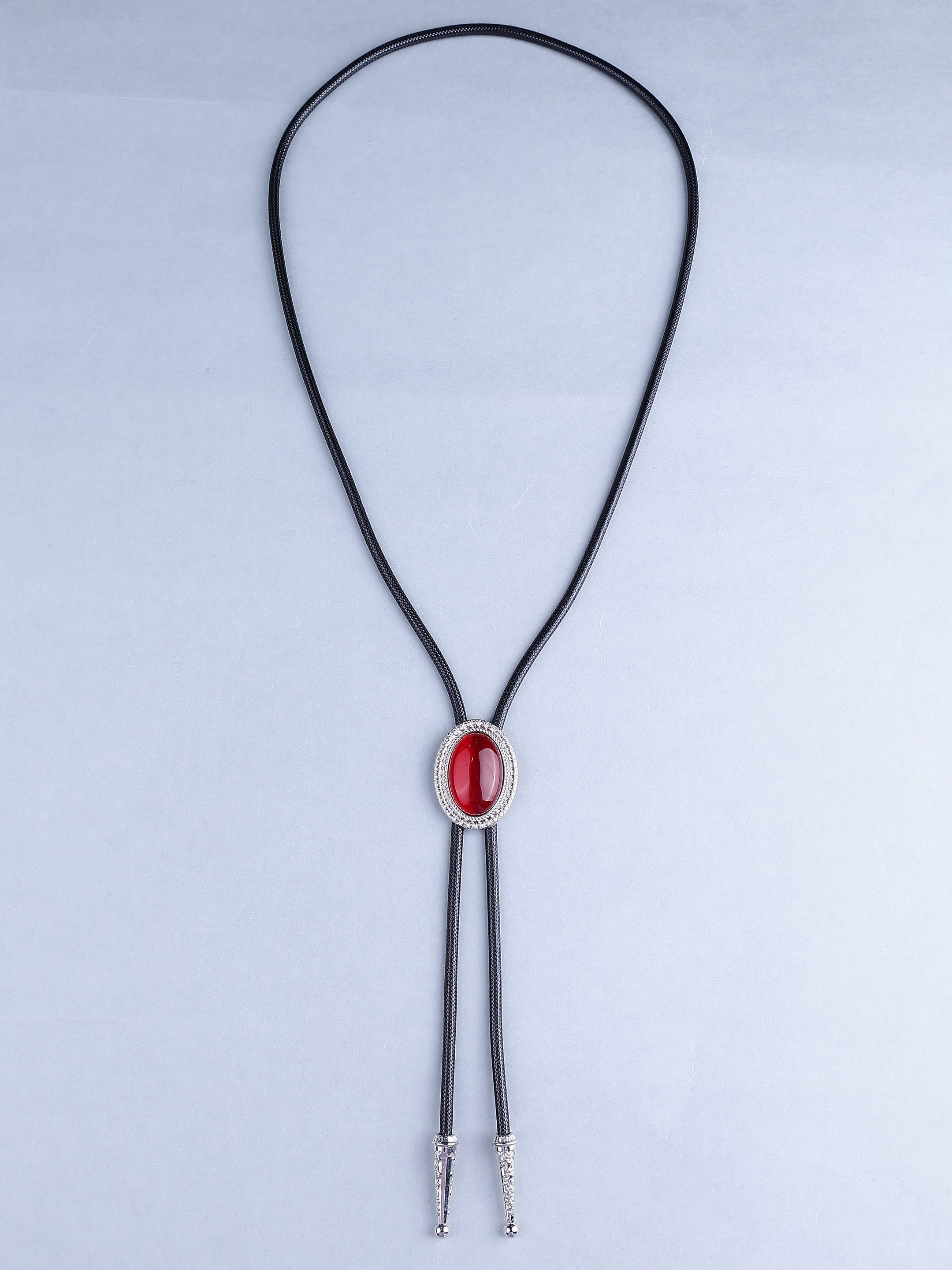 Red Stone Bolo Tie