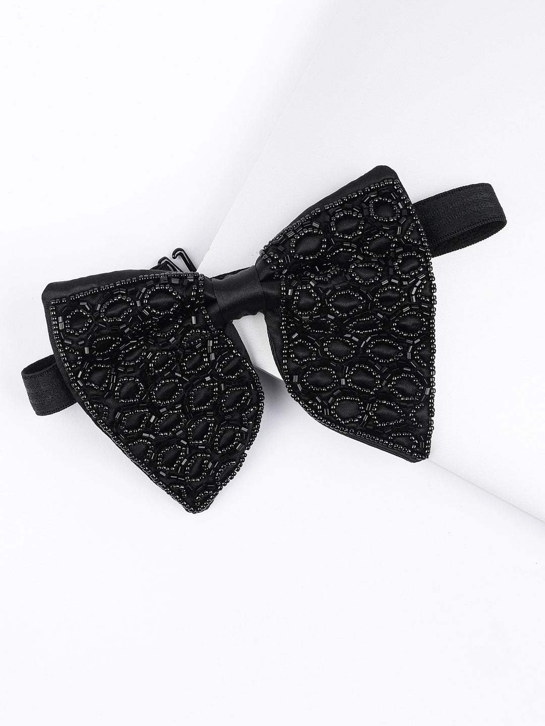 Alvaro Castagnino Men Black Embellished Butterfly Bow Tie