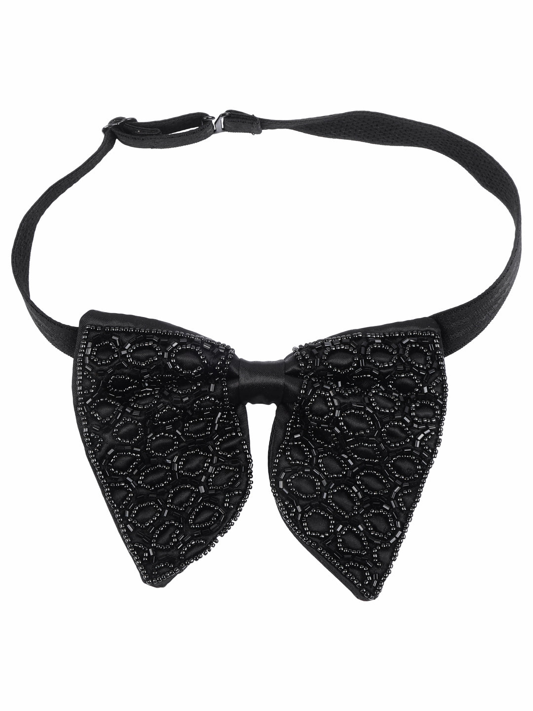 Alvaro Castagnino Men Black Embellished Butterfly Bow Tie