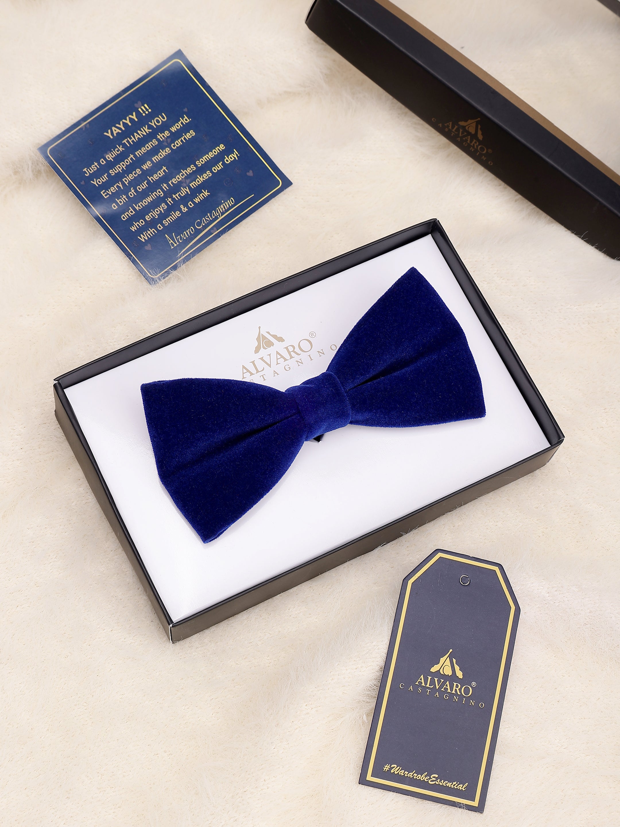 Royal Blue Velvet Bow Tie