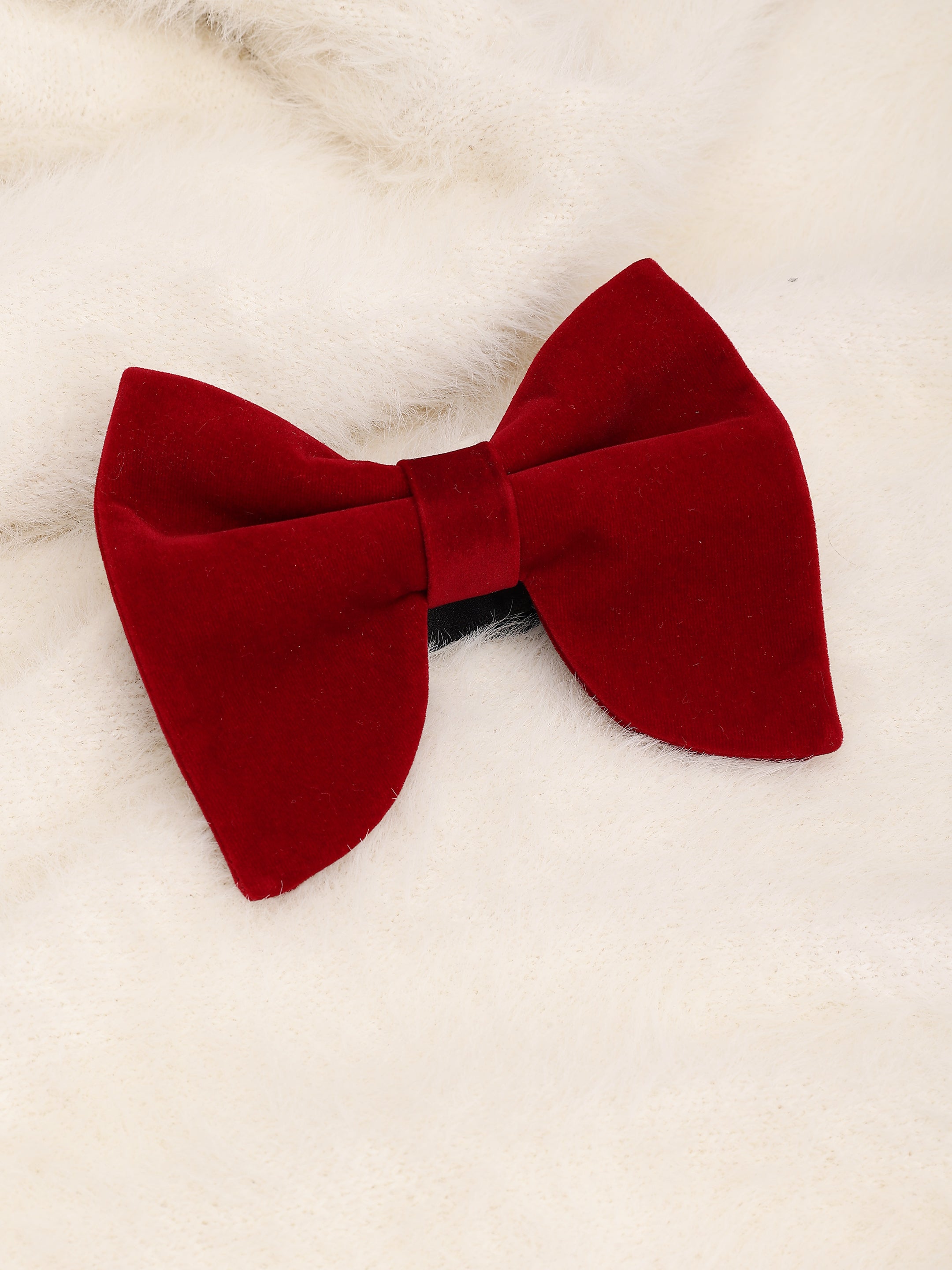 Maroon Velvet Butterfly Bow Tie