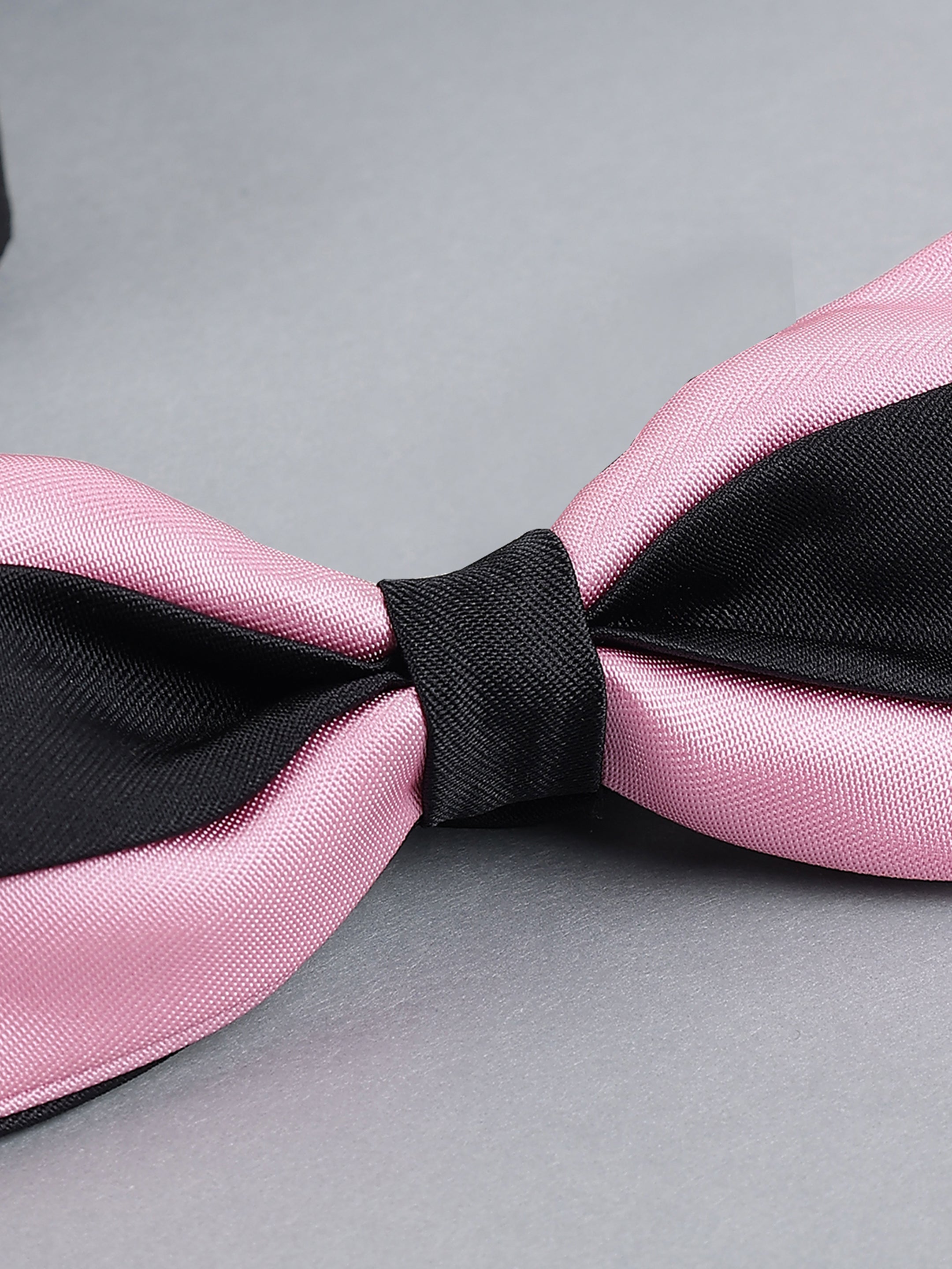 Pink & Black Two-Tone Bow Tie