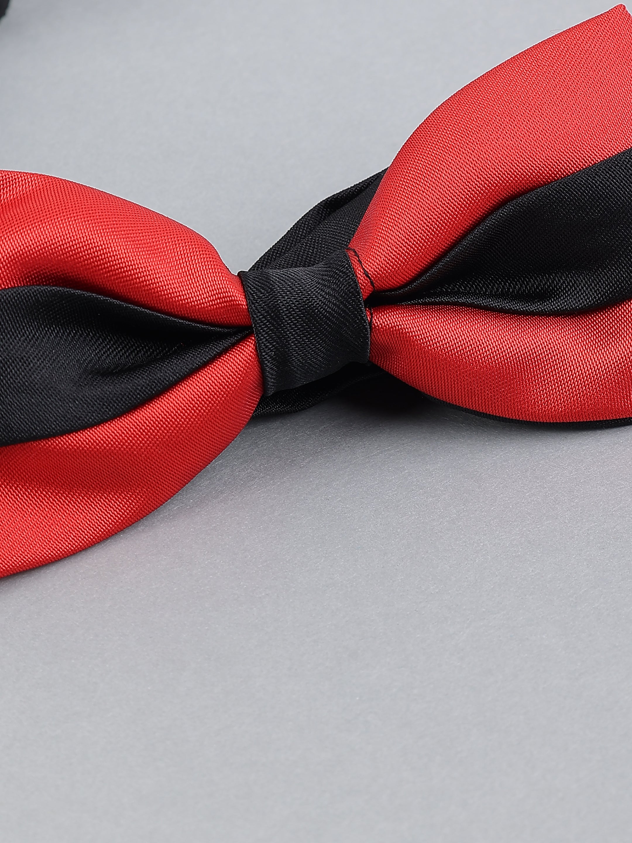 Red & Black Striped Bow Tie