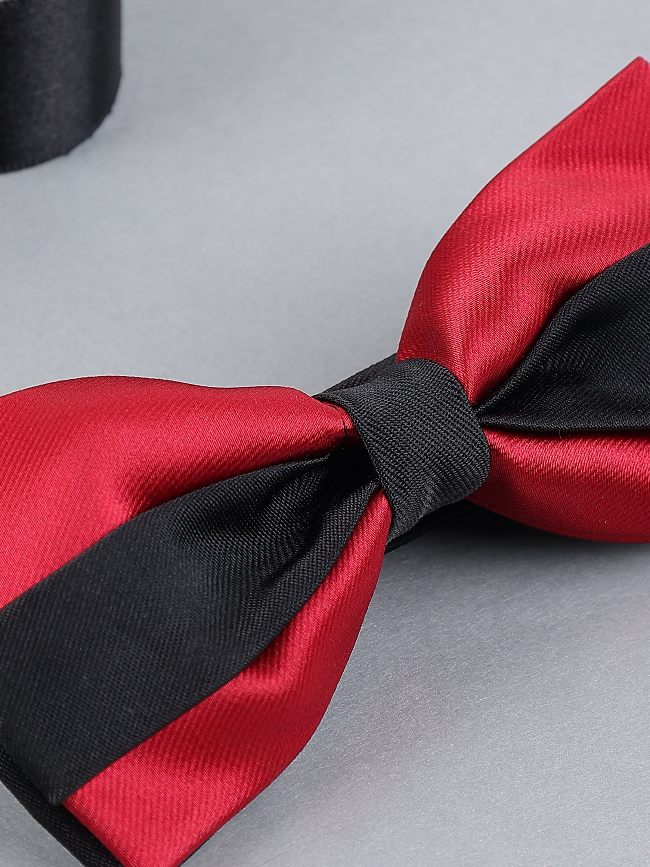 Dual-Tone Red & Black Bow Tie