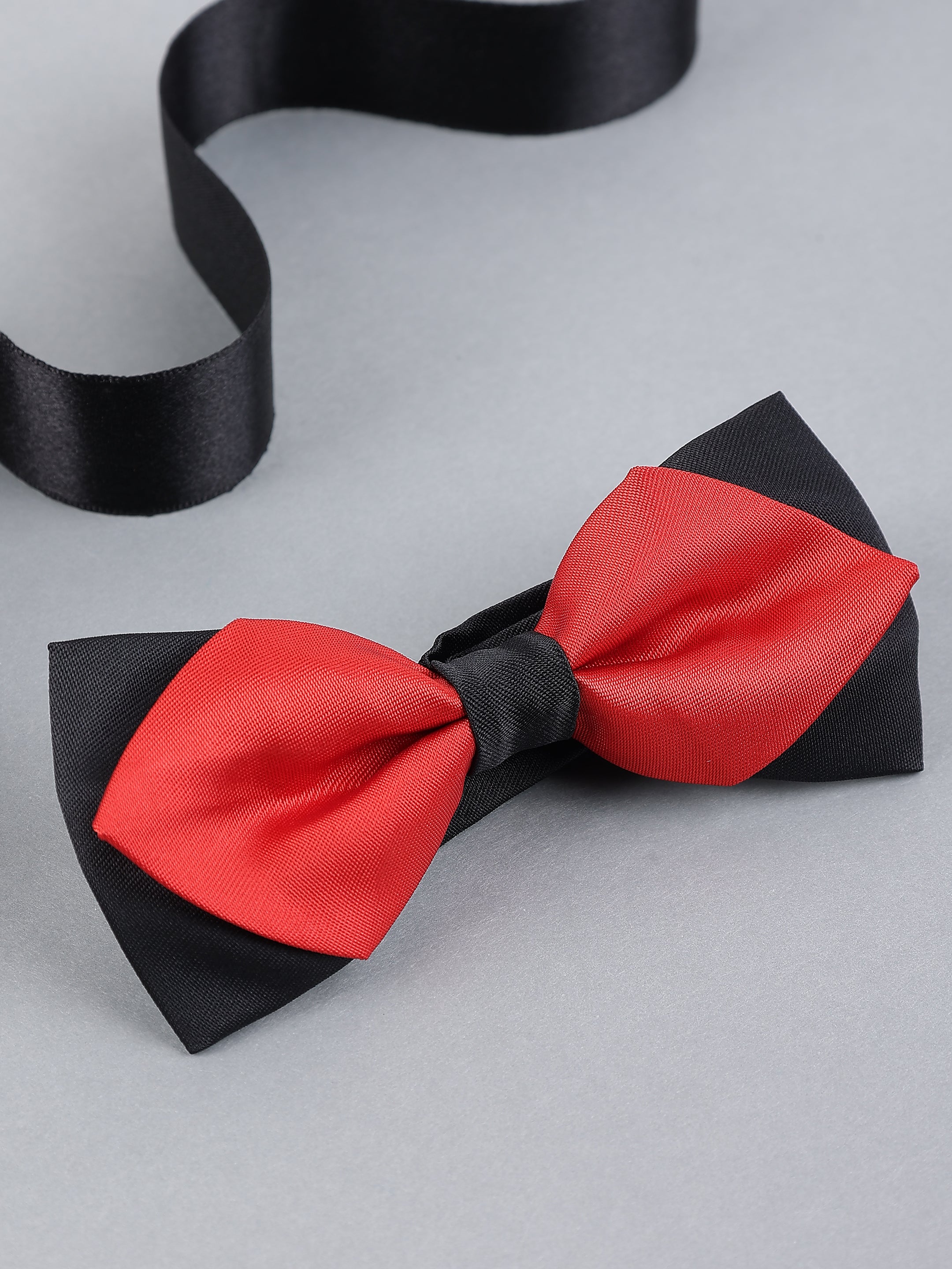 Dual-Tone Red & Black Bow Tie